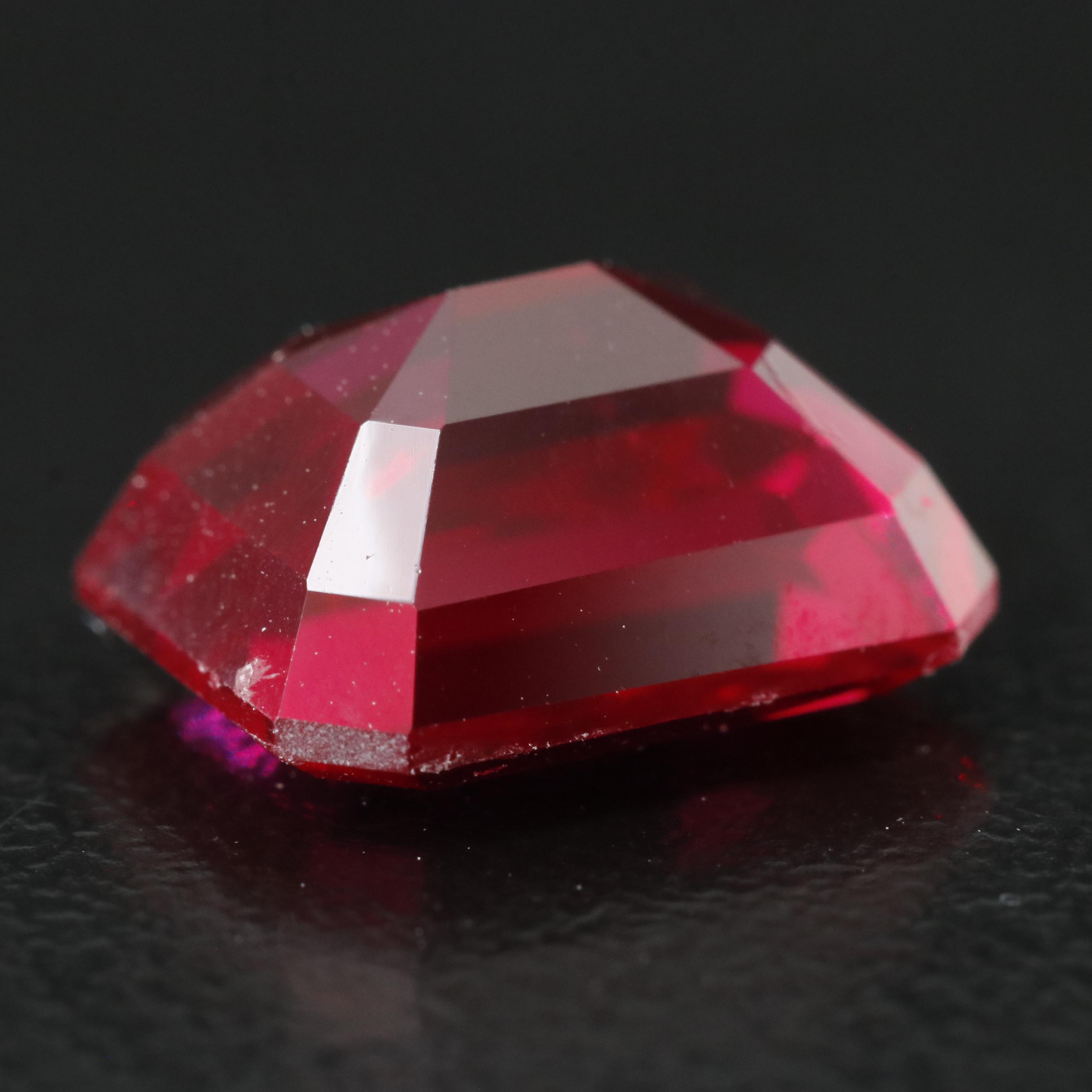 Loose 6.63 CT Lab Grown Ruby
