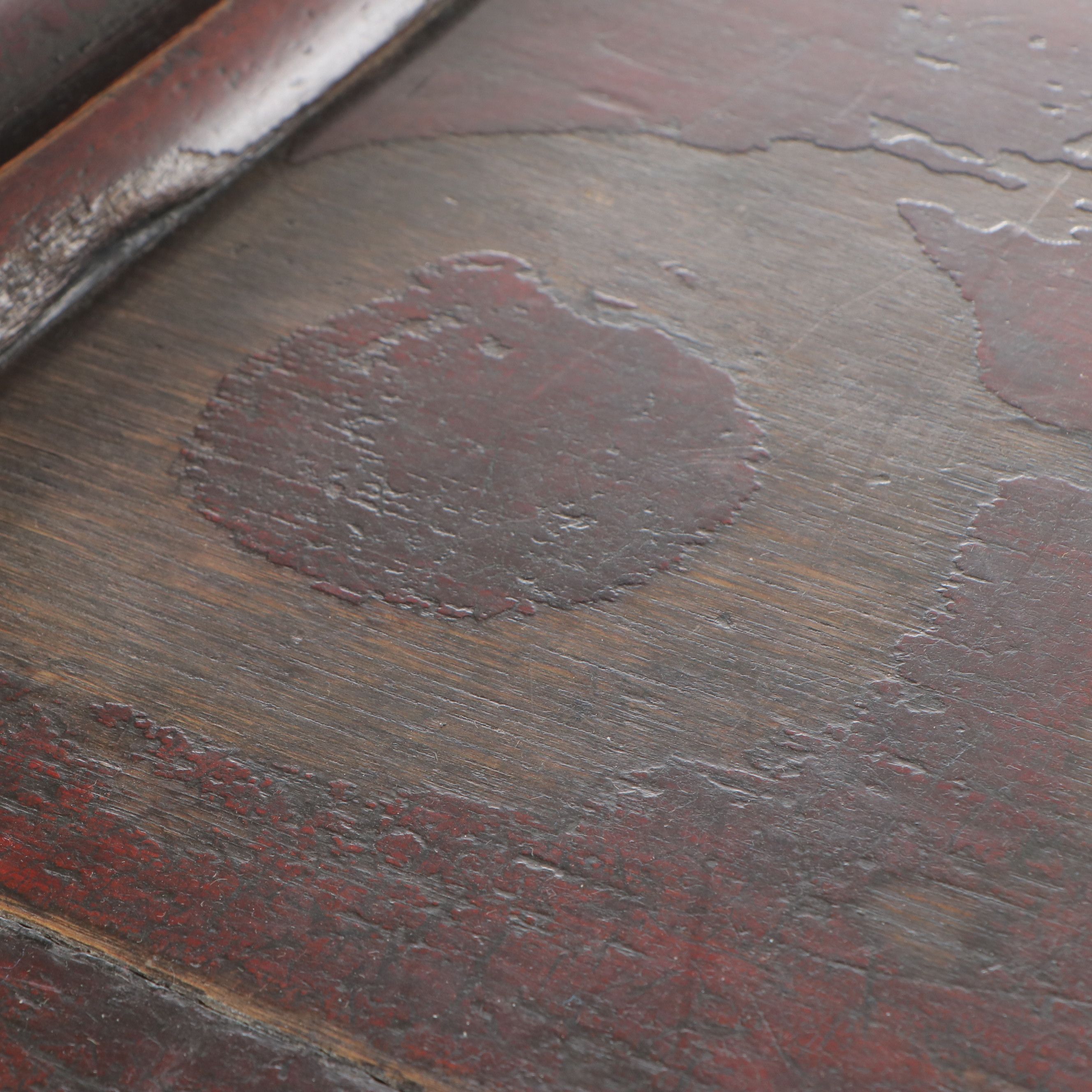 Chinese Red Lacquered Wood Altar-Style Cabinet