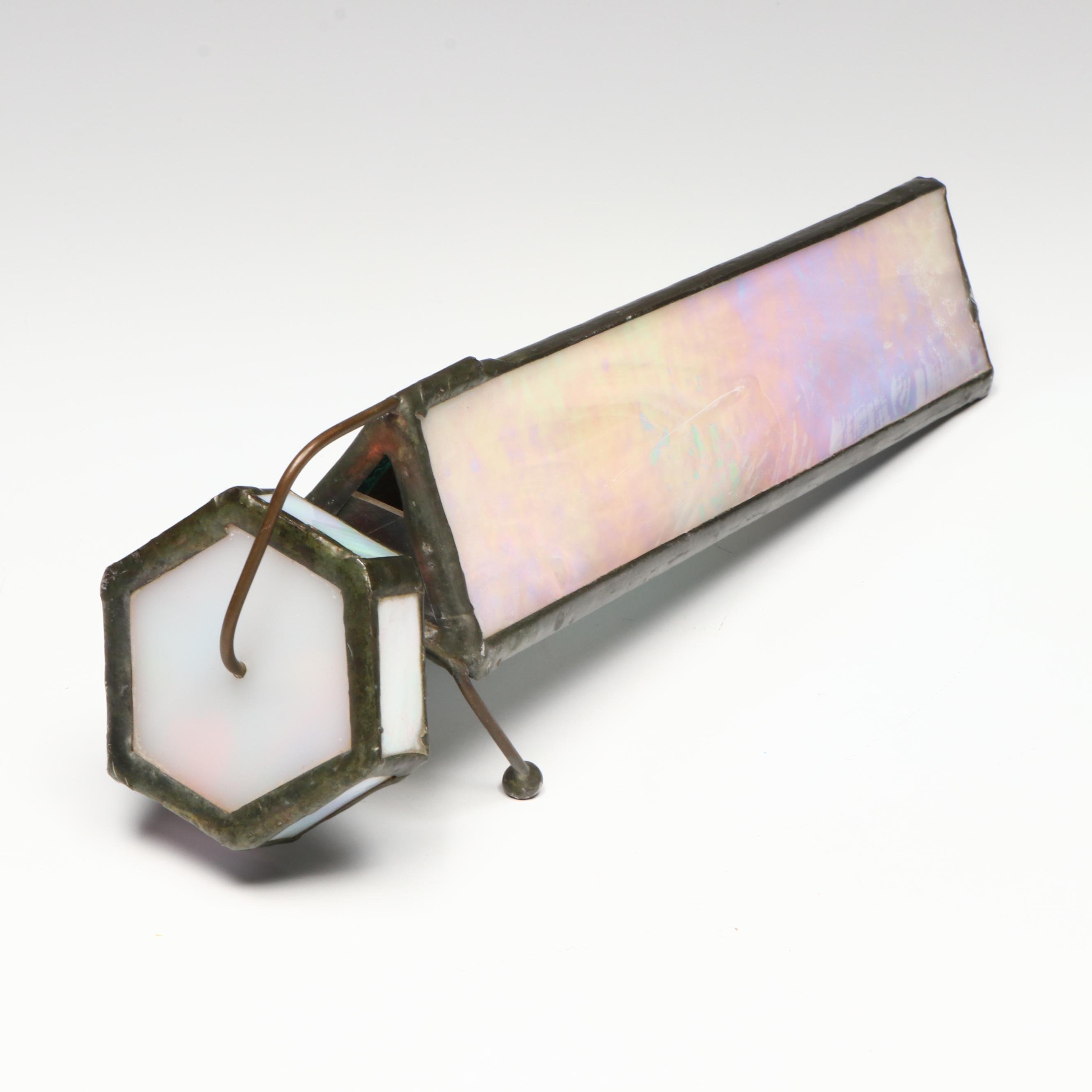 Handmade Iridescent Glass and Metal Kaleidoscope