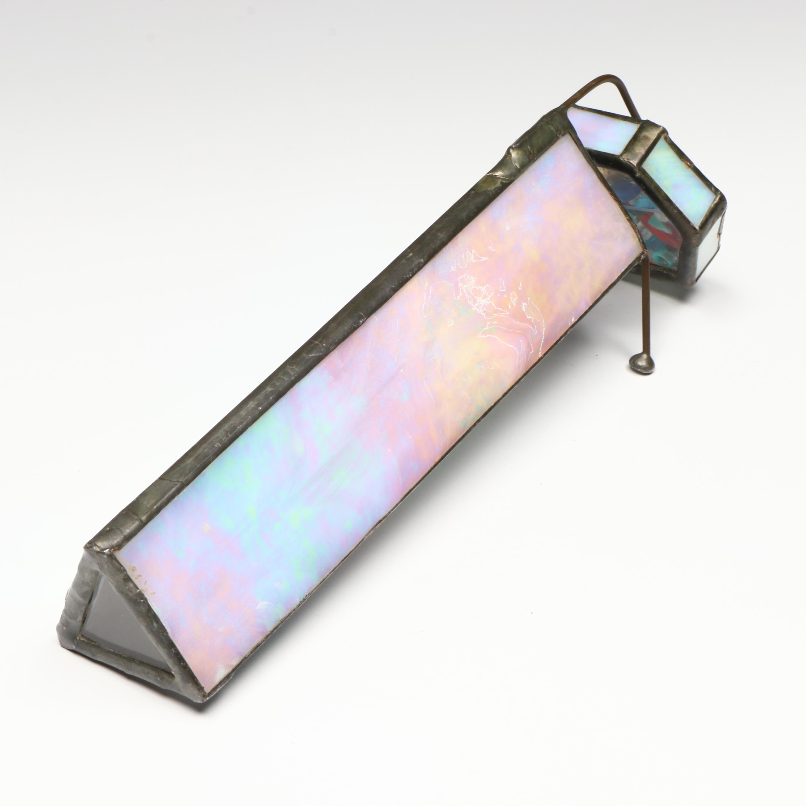 Handmade Iridescent Glass and Metal Kaleidoscope