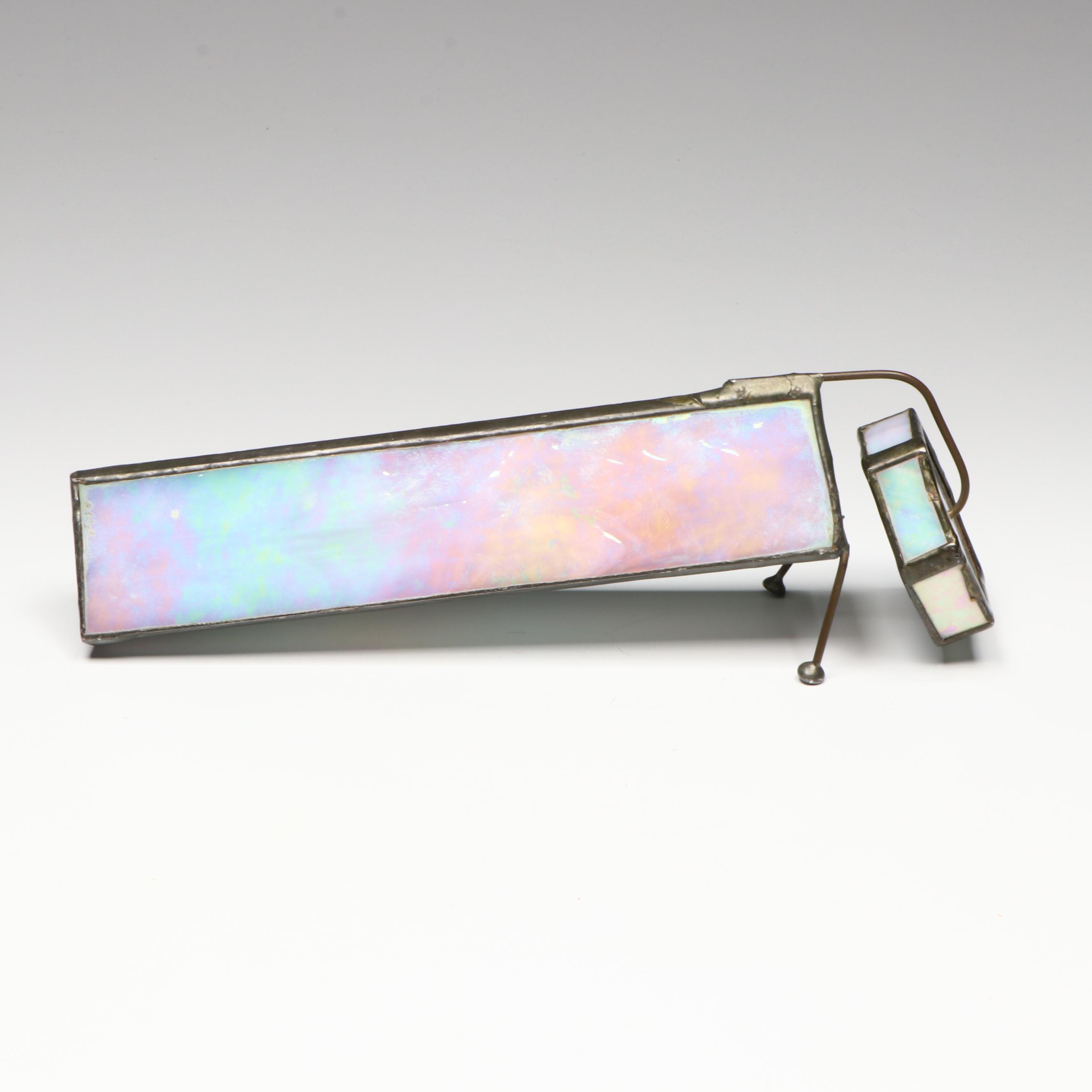 Handmade Iridescent Glass and Metal Kaleidoscope