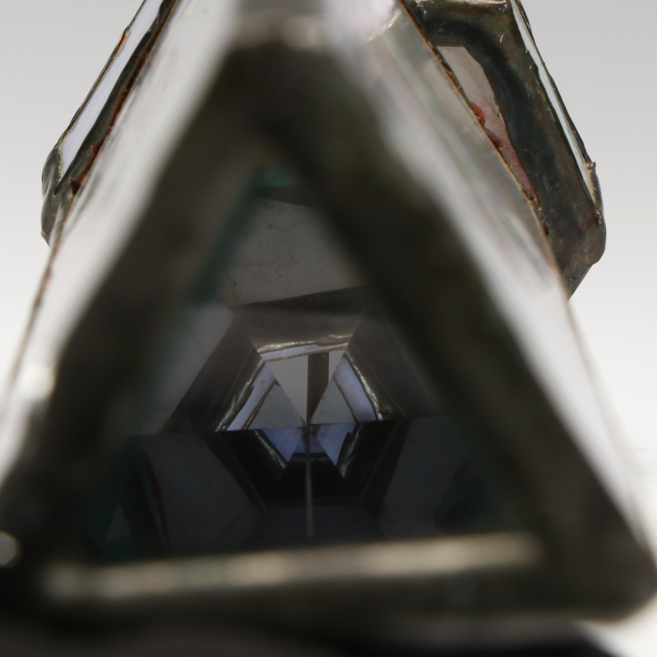 Handmade Iridescent Glass and Metal Kaleidoscope