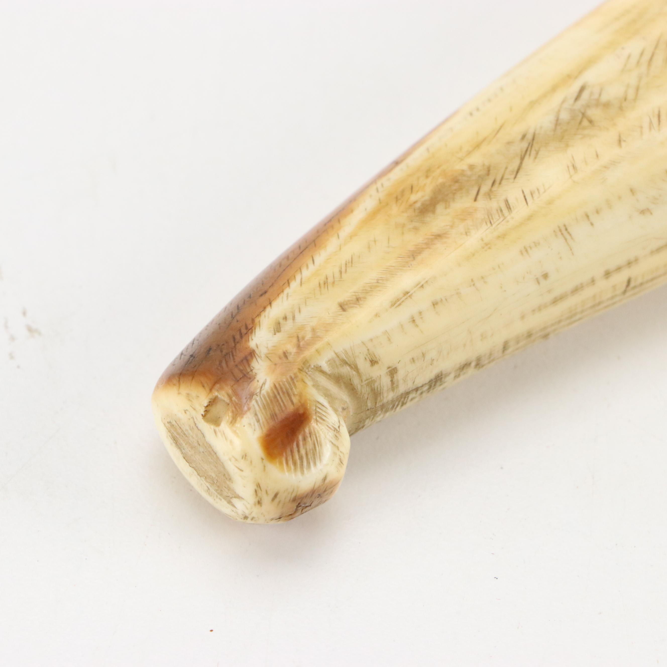 Arctic Indigenous Bone and Antler Hide Scrapers with Other Carved Wood Knives