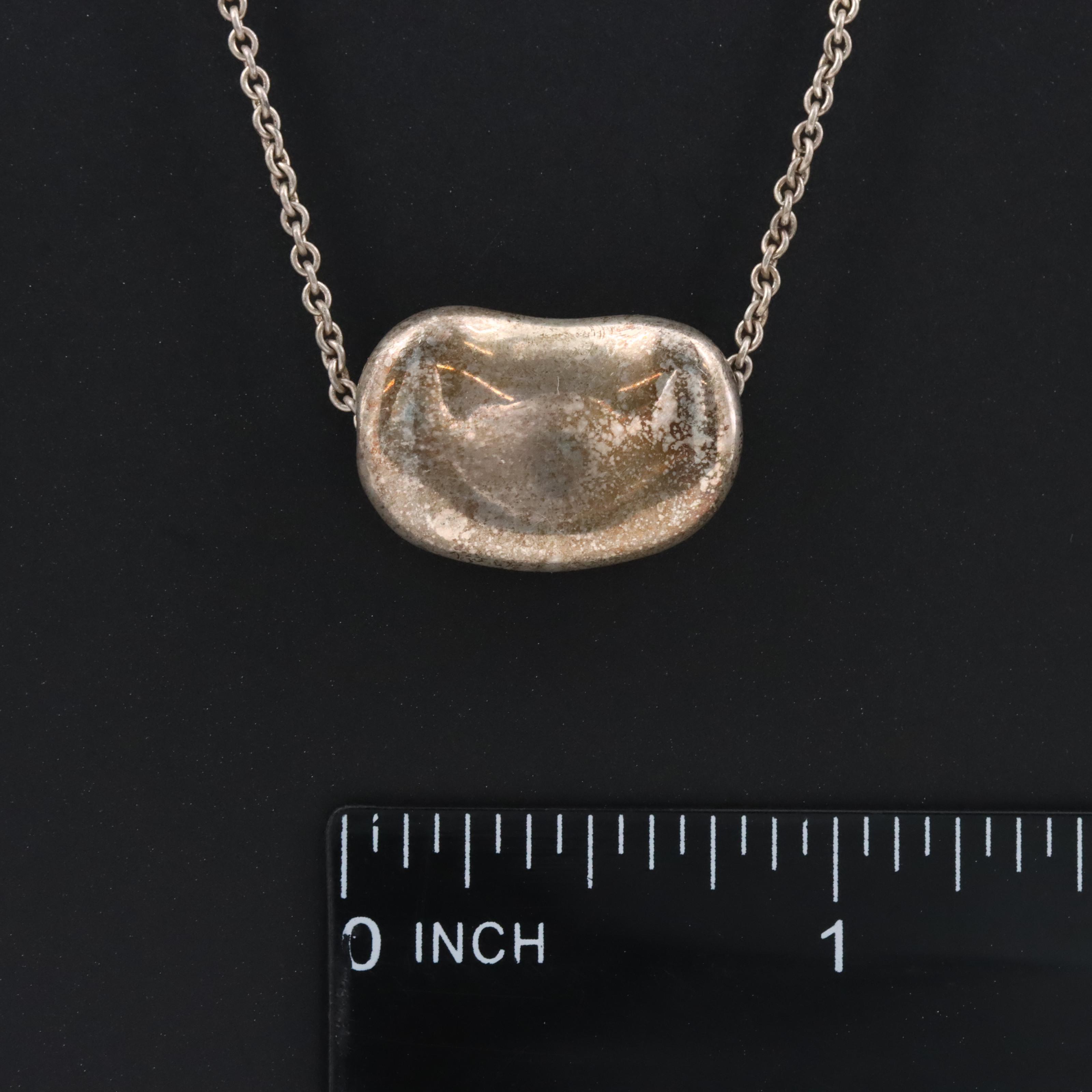 Elsa Peretti for Tiffany & Co. Bean Design Sterling Necklace