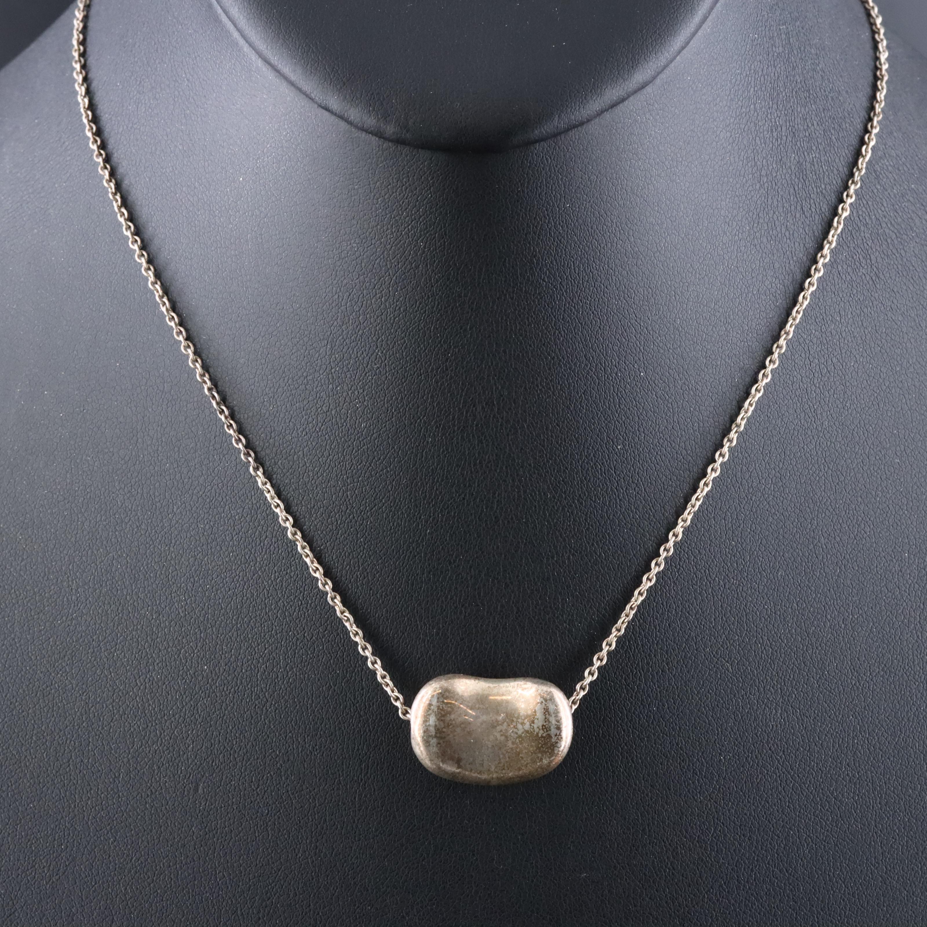 Elsa Peretti for Tiffany & Co. Bean Design Sterling Necklace
