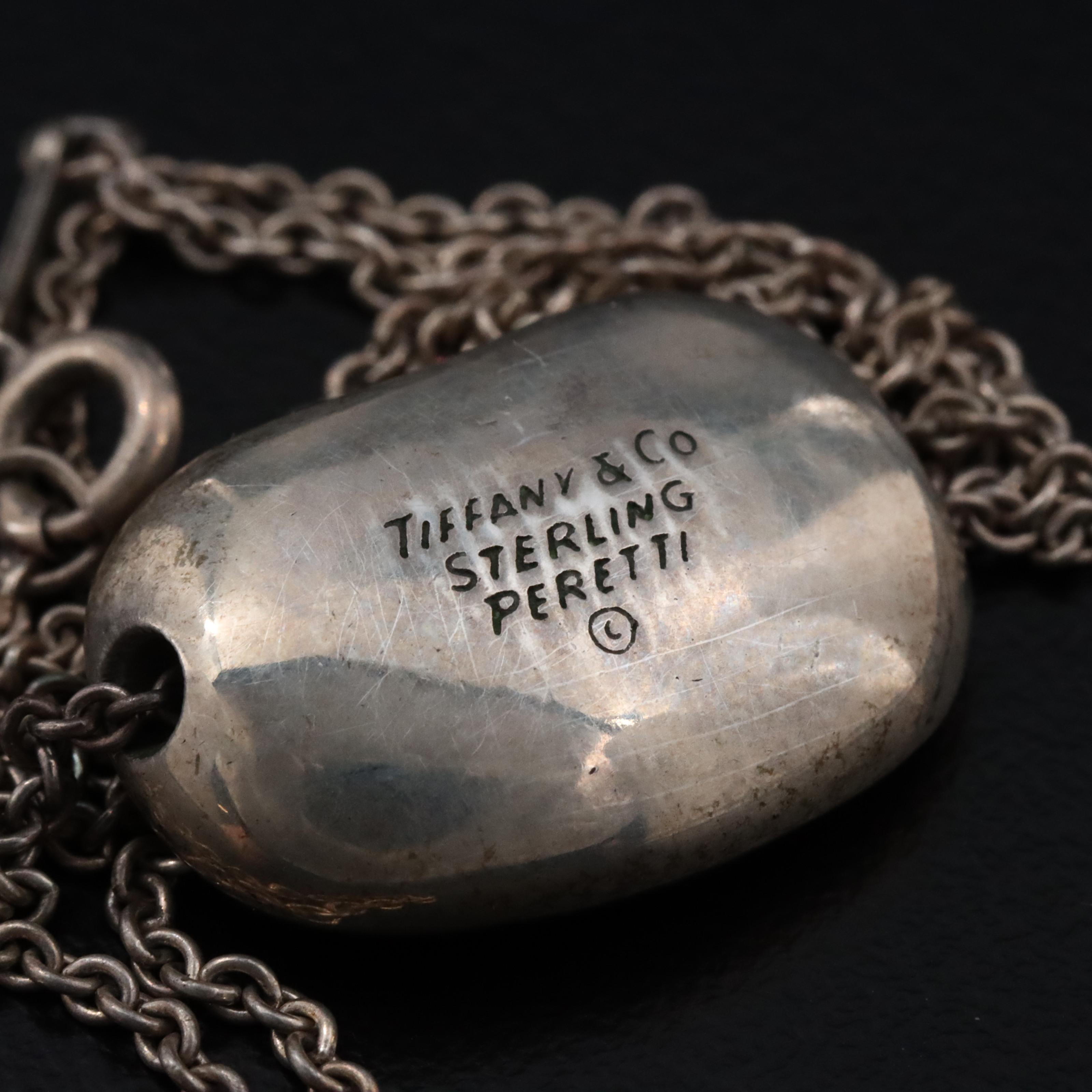 Elsa Peretti for Tiffany & Co. Bean Design Sterling Necklace