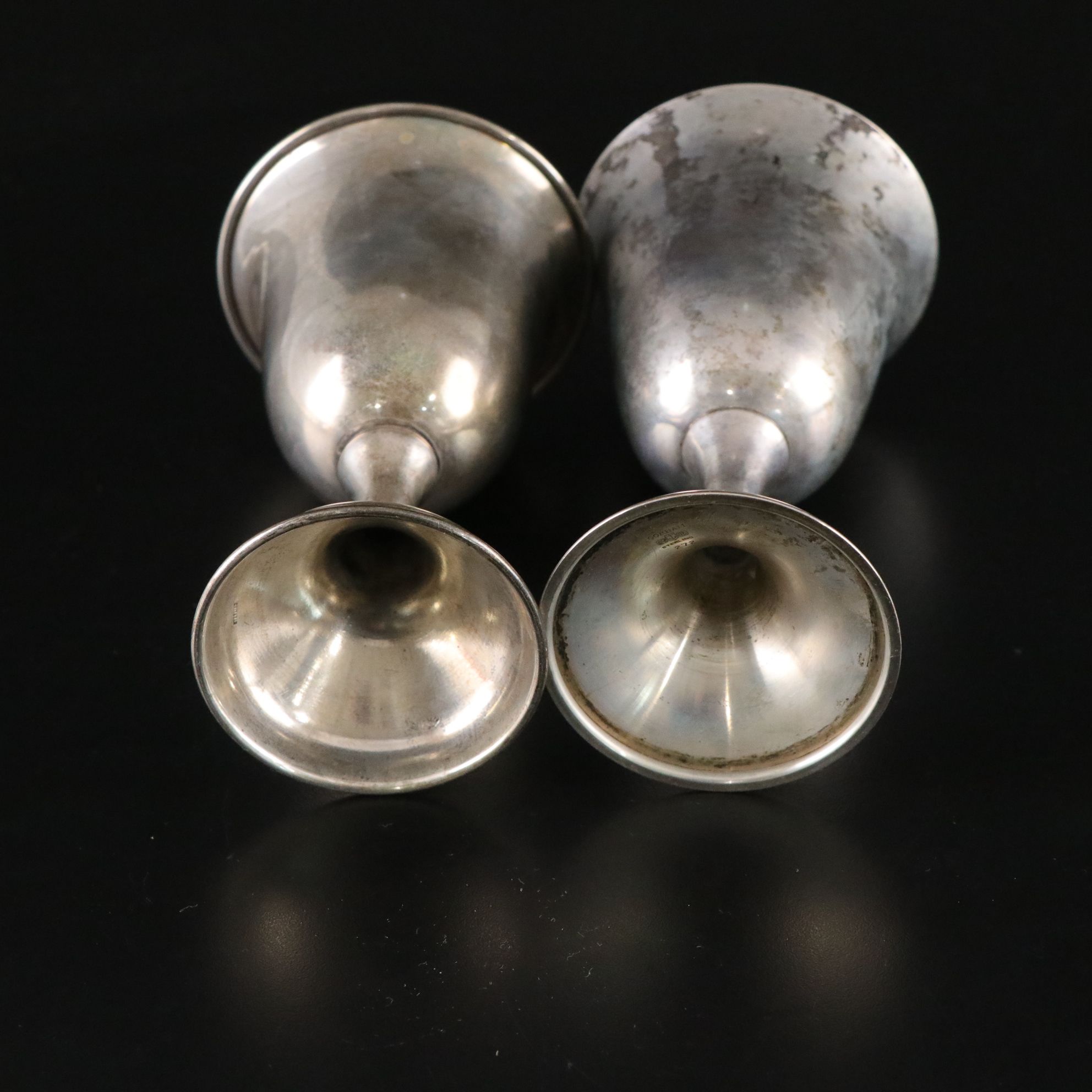 Inscribed Sterling Silver Trophy Goblets, Mid-20th Century