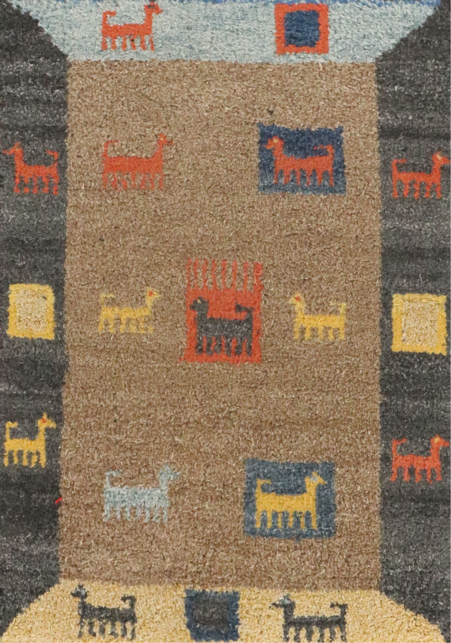 2' x 3'1 Hand-Knotted Indo-Persian Gabbeh Accent Rug