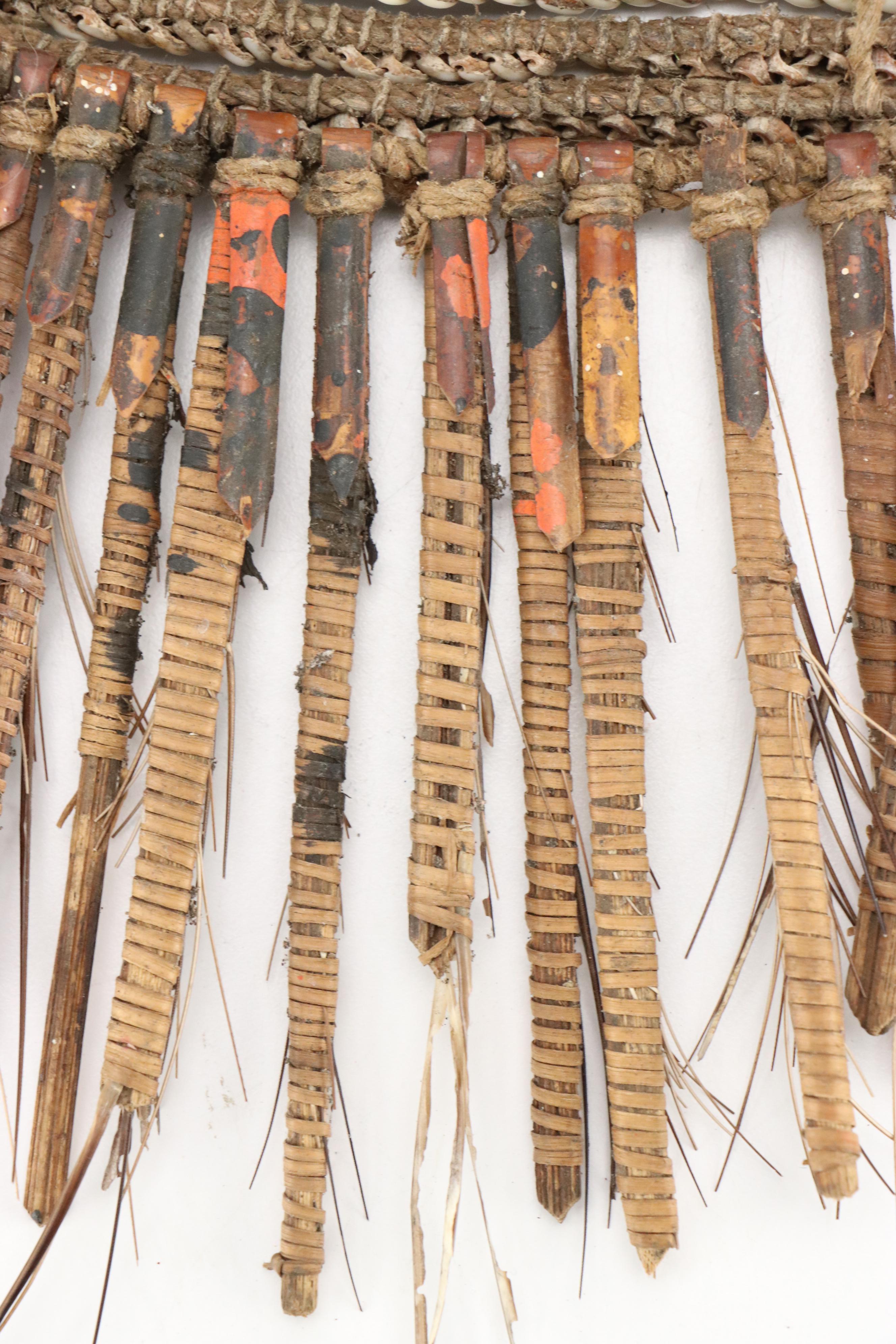 Papua New Guinea Nassa Shell Necklace with Cowrie Shell Reptilian Ornament