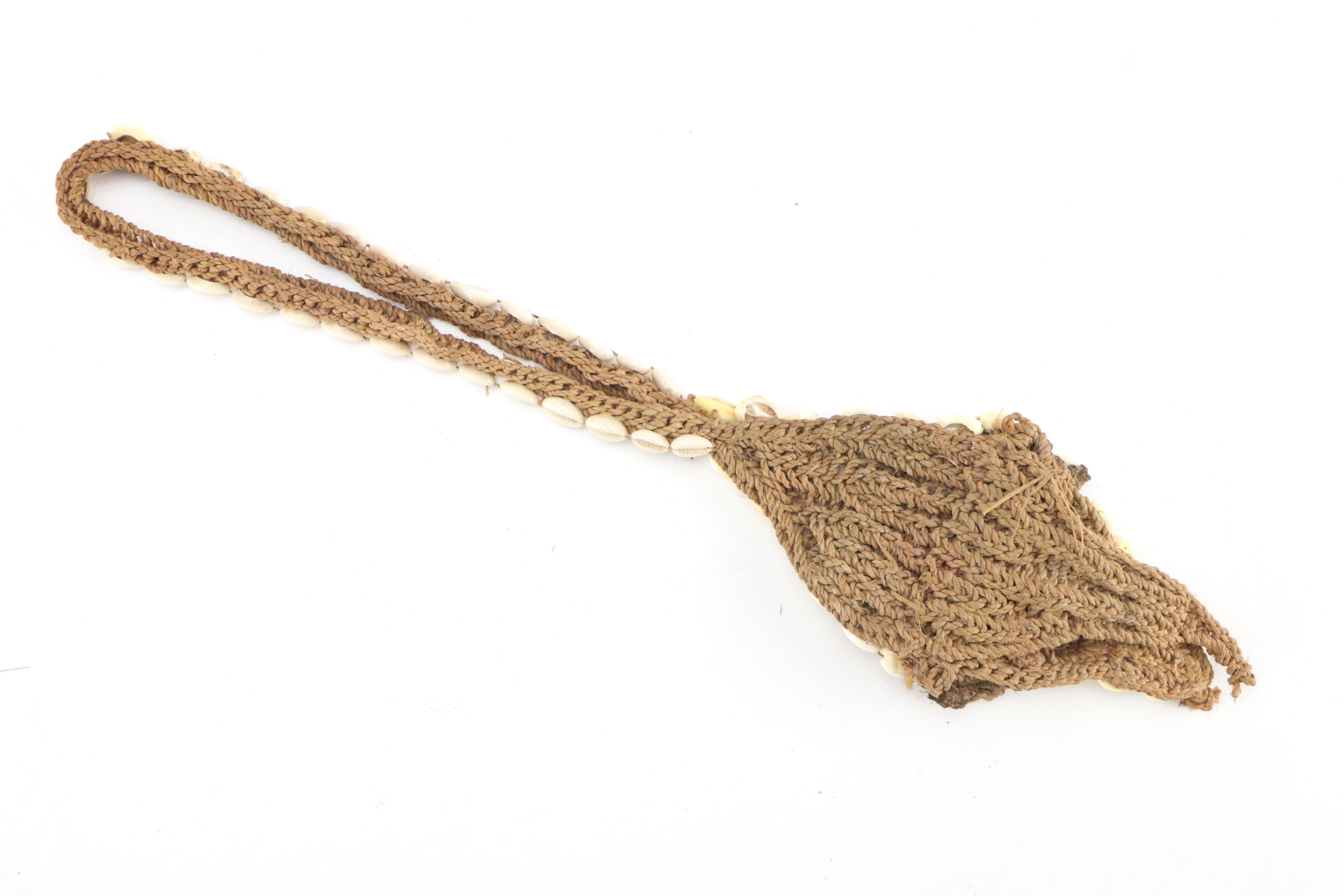 Papua New Guinea Nassa Shell Necklace with Cowrie Shell Reptilian Ornament