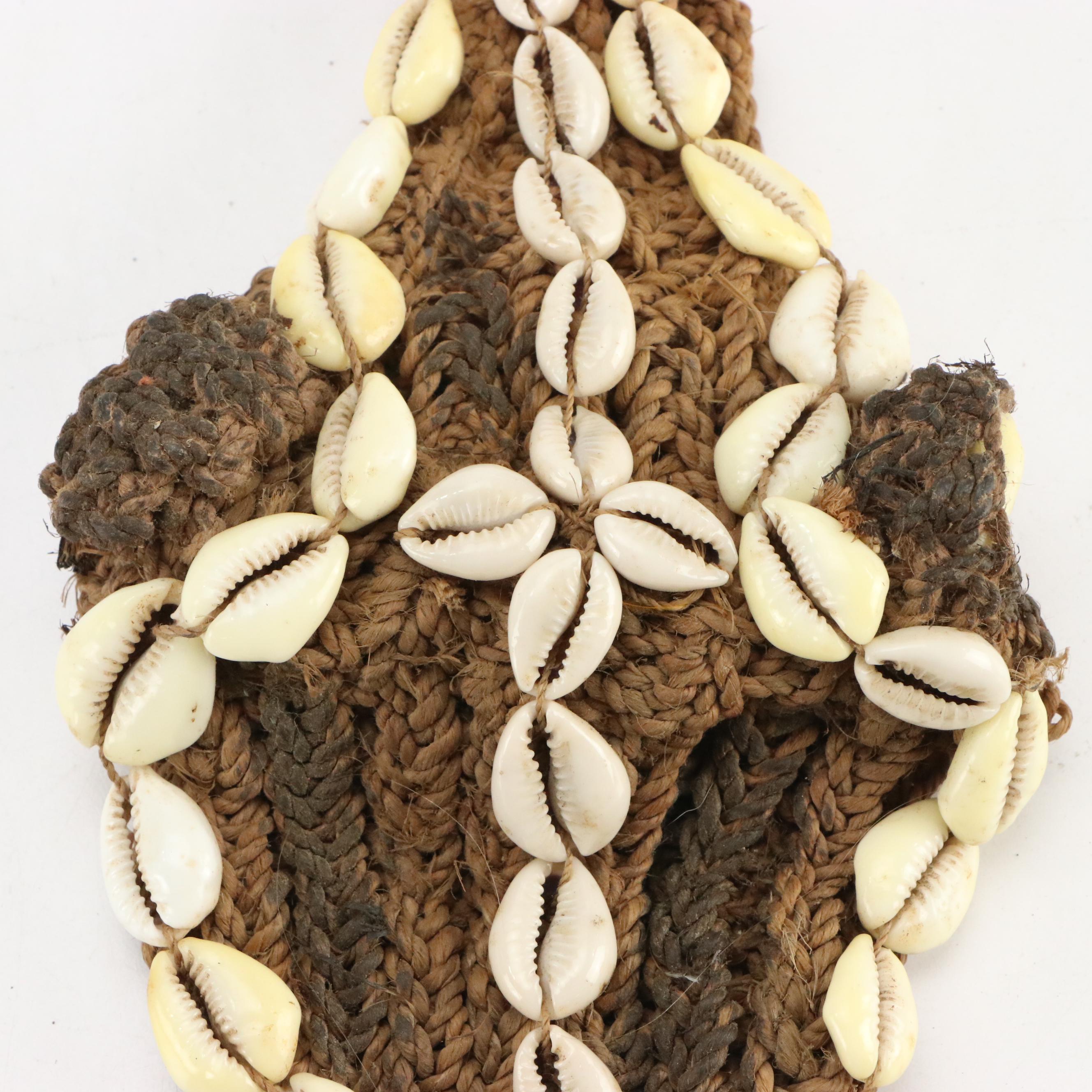 Papua New Guinea Nassa Shell Necklace with Cowrie Shell Reptilian Ornament