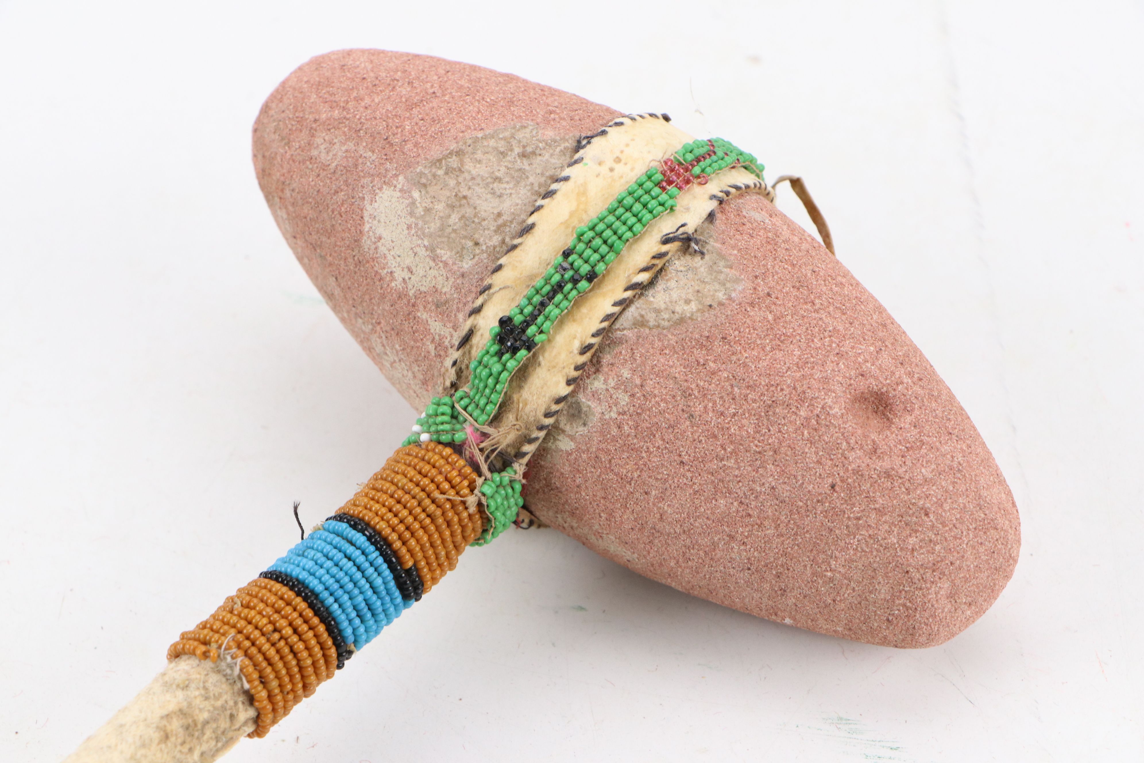 Indigenous Plains "Skull Cracker" with Fiber Burden Strap and Abalone Shell