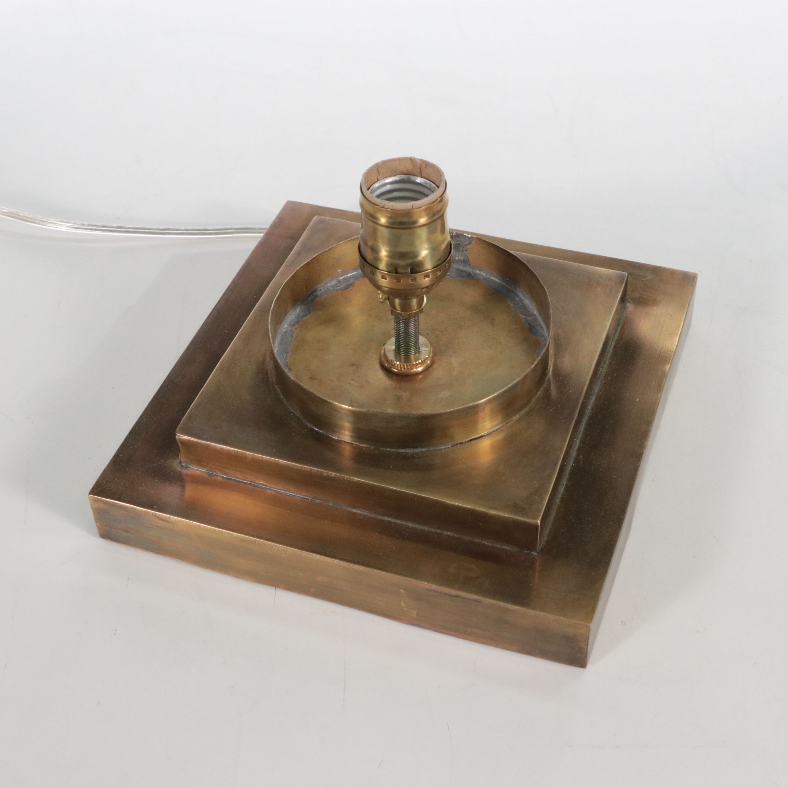 Moroccan Pierced Brass Candlestick Fanoos Lamp