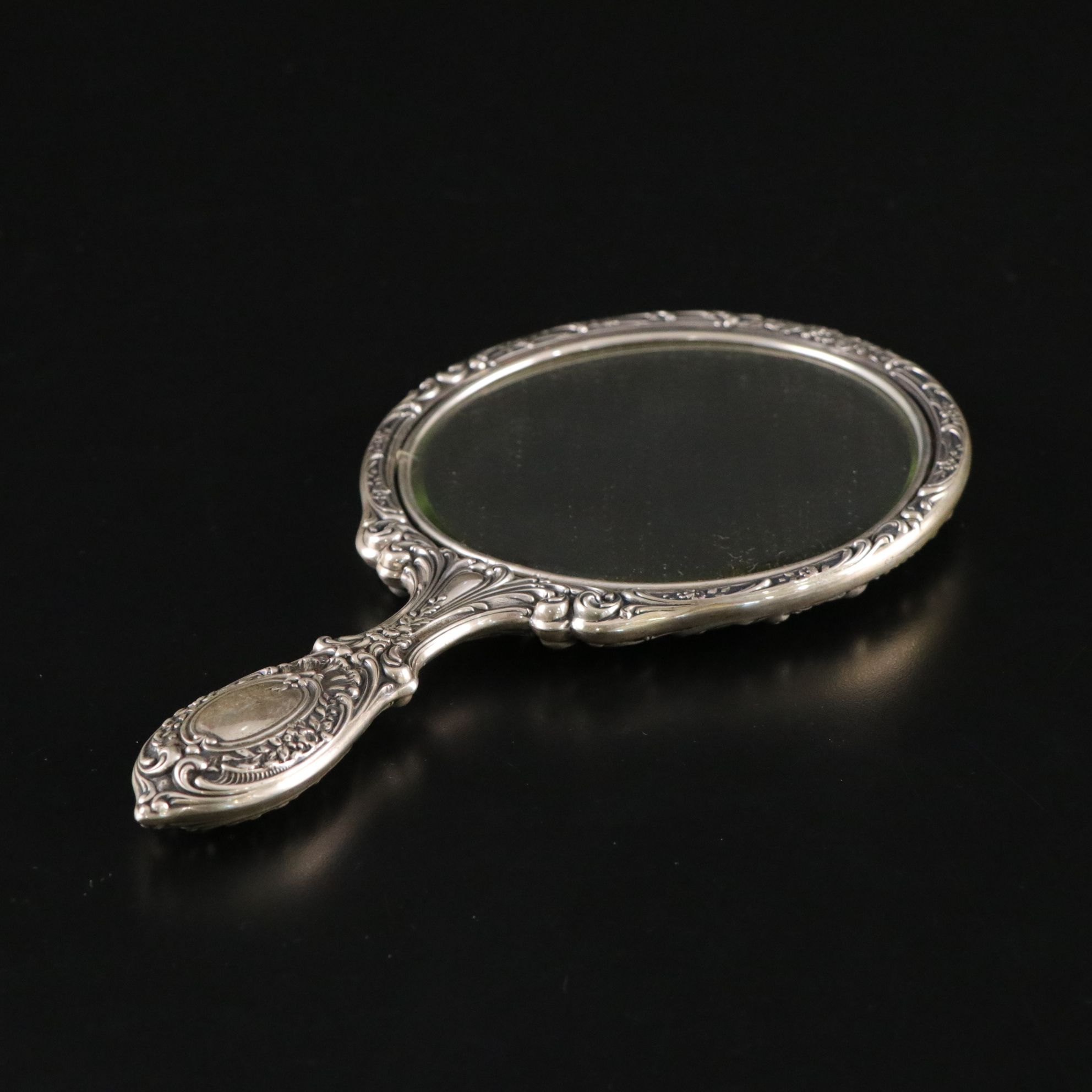 Gorham Sterling Silver Hand Mirrors & Silver Plate Bowl