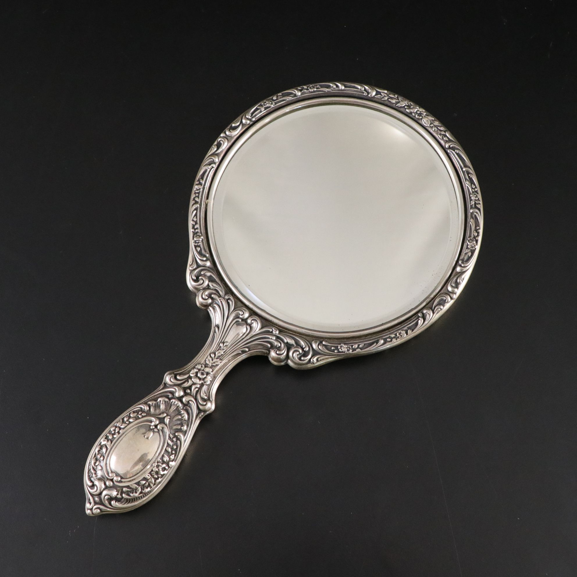 Gorham Sterling Silver Hand Mirrors & Silver Plate Bowl