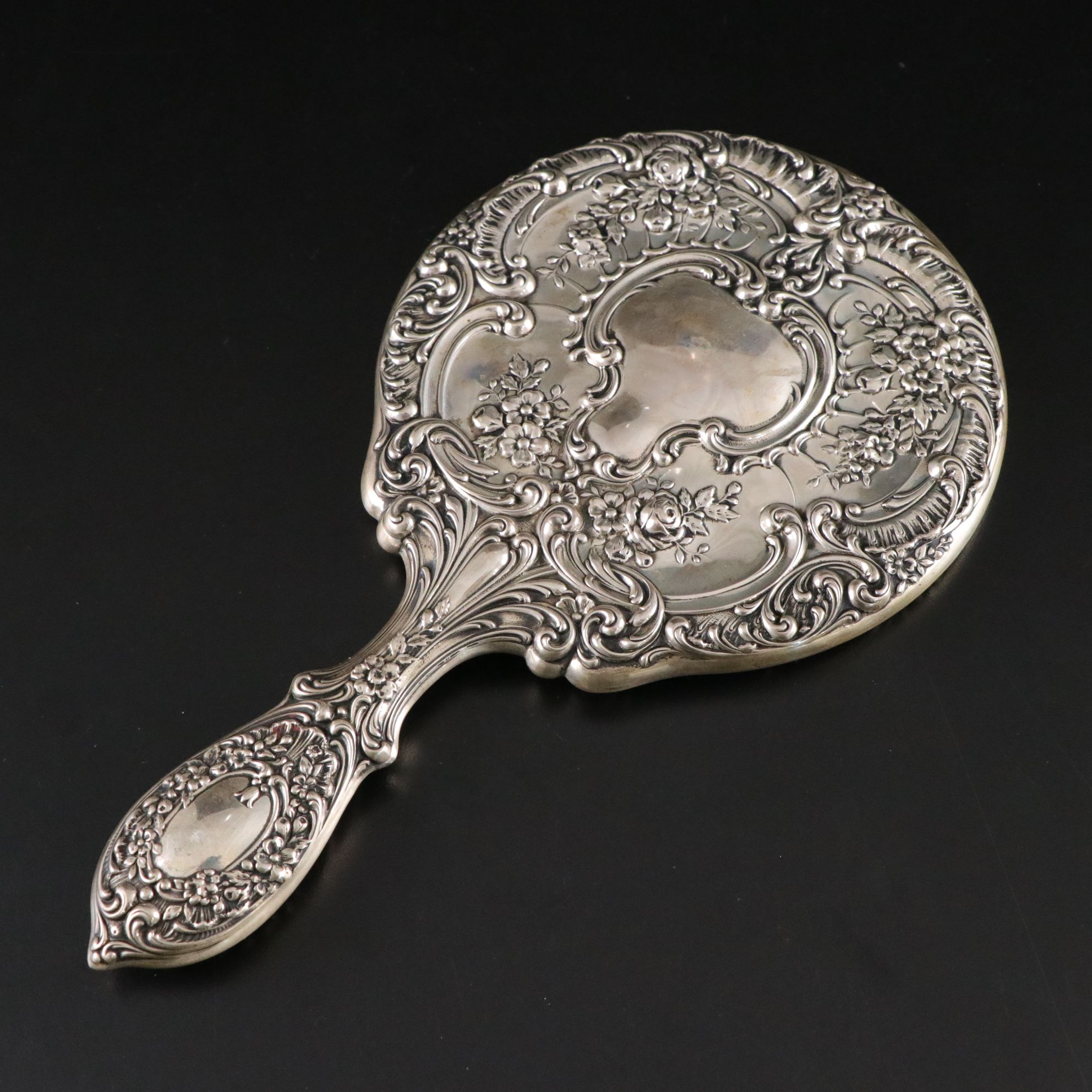 Gorham Sterling Silver Hand Mirrors & Silver Plate Bowl