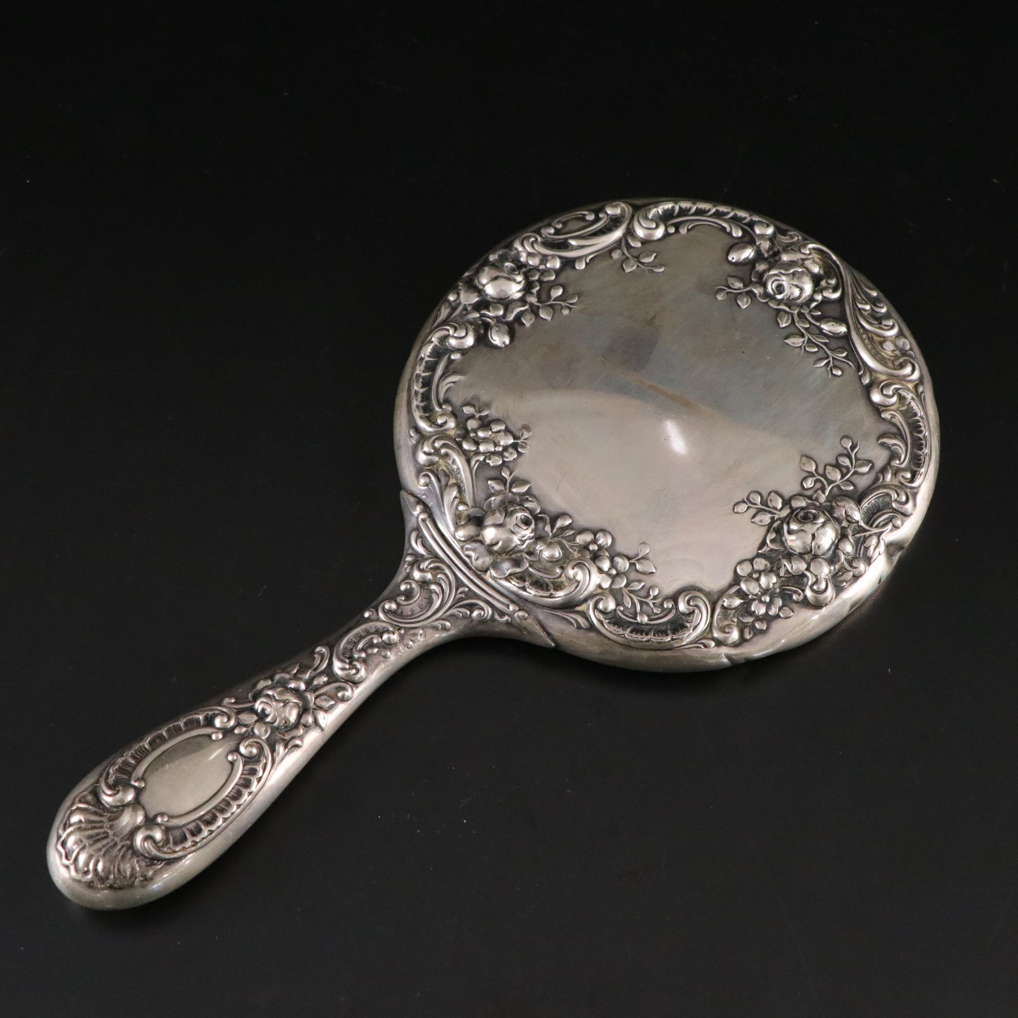 Gorham Sterling Silver Hand Mirrors & Silver Plate Bowl