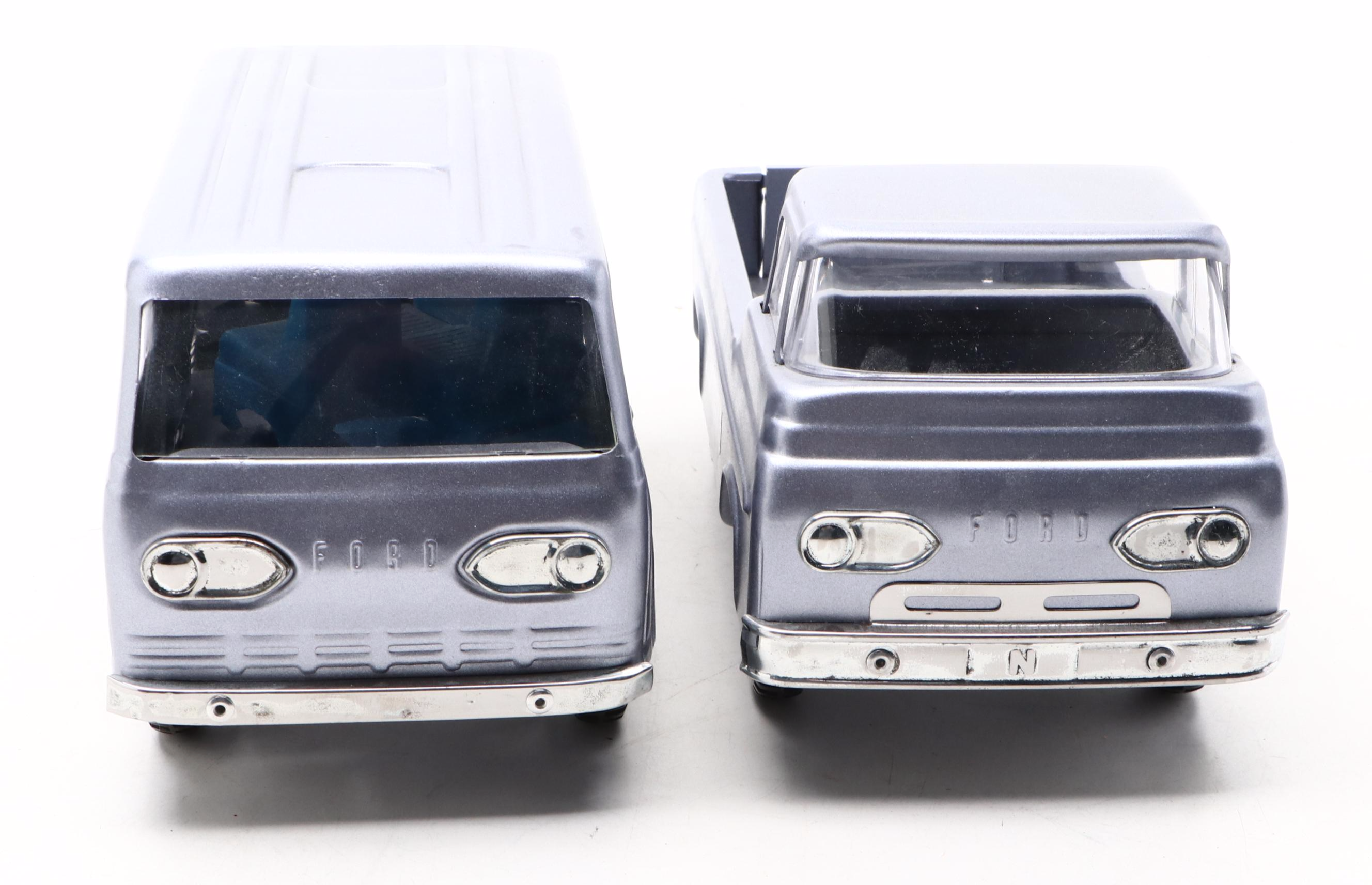 Nylint Pressed Steel Ford Econoline Van and Pickup Truck, Mid-20th Century