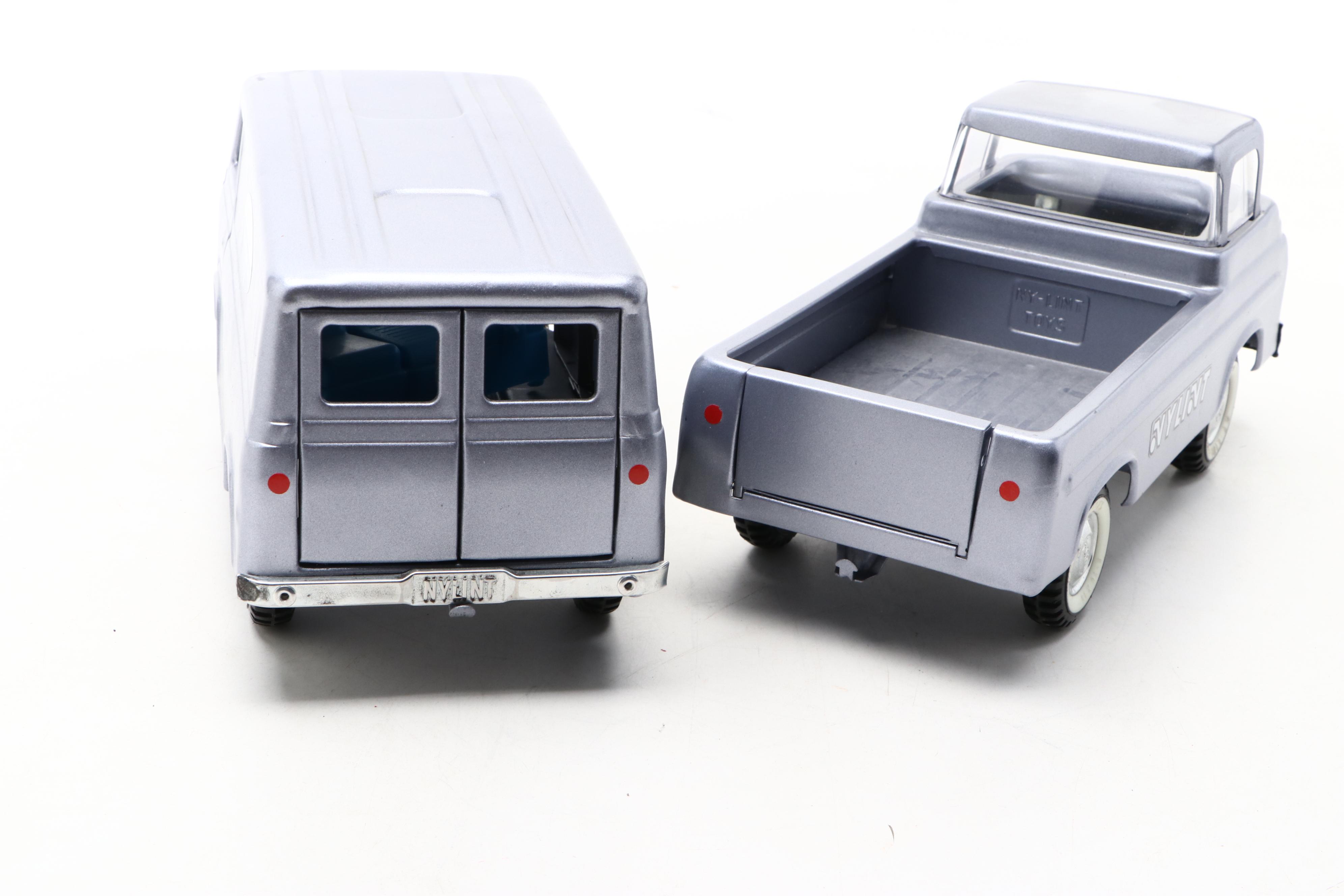 Nylint Pressed Steel Ford Econoline Van and Pickup Truck, Mid-20th Century