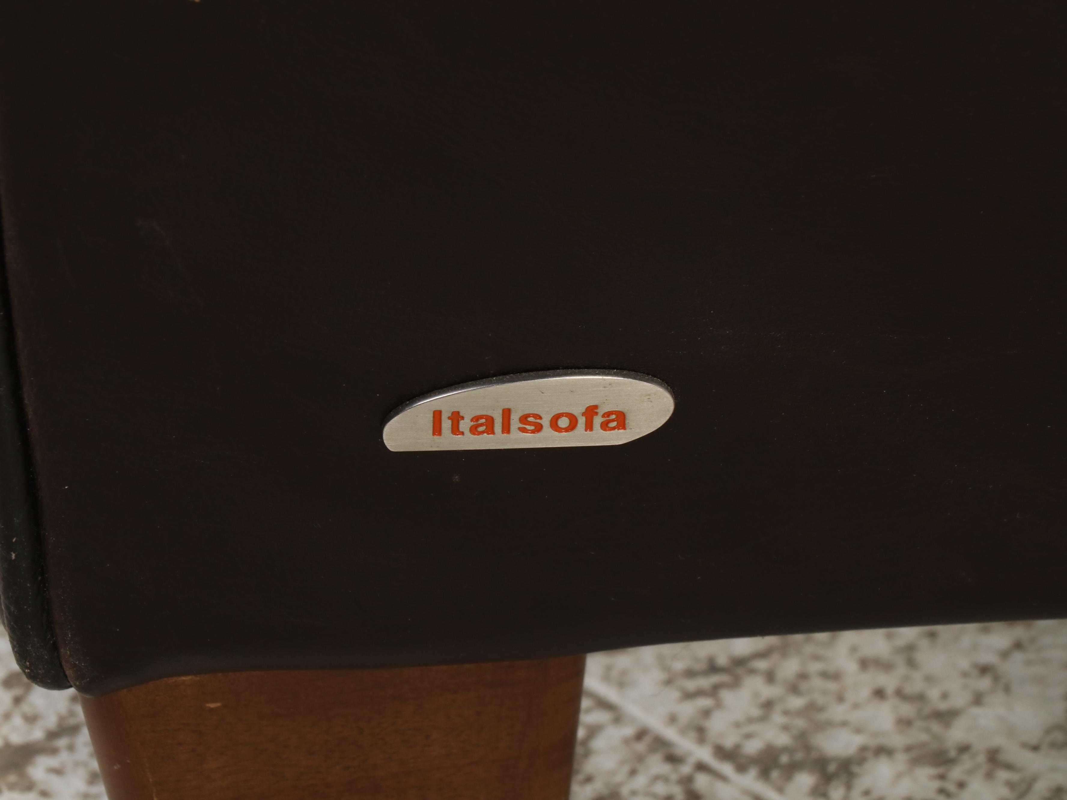 Italsofa Leather Upholstered Armchair, 21st Century