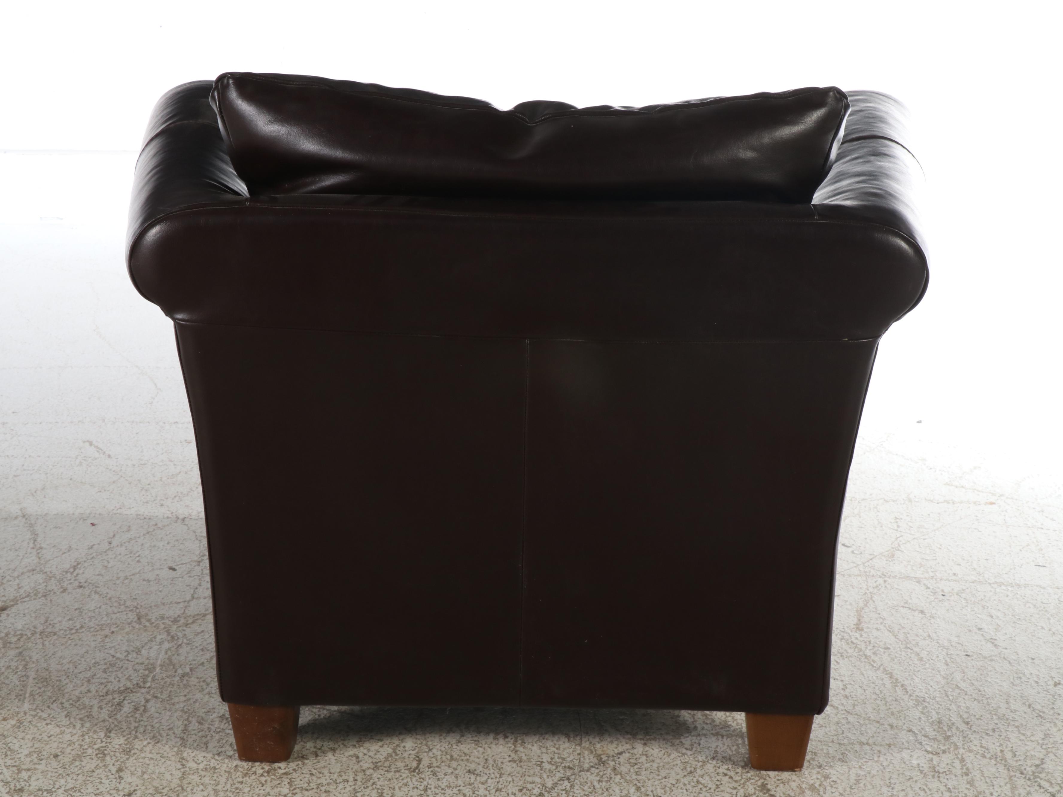 Italsofa Leather Upholstered Armchair, 21st Century