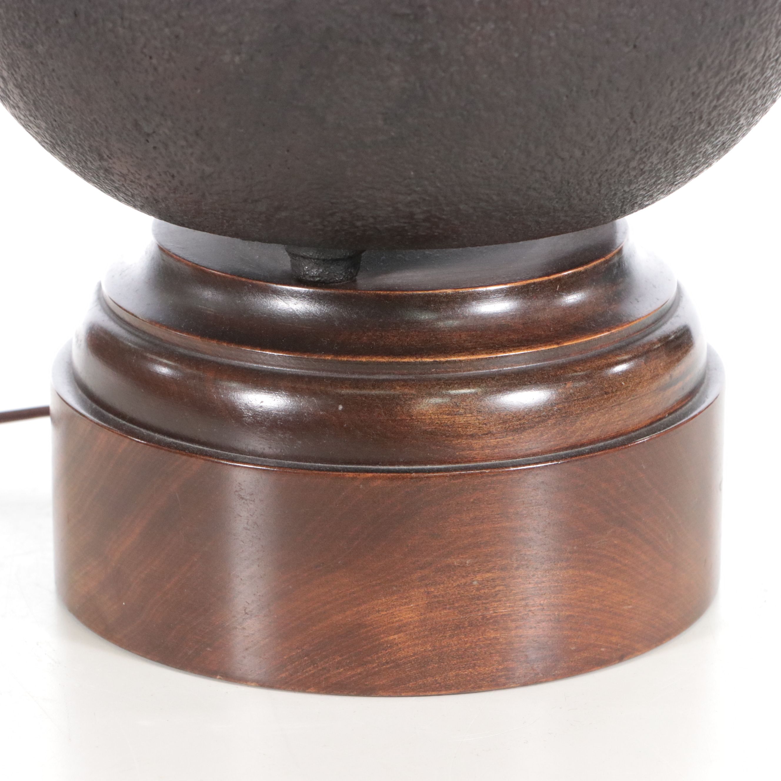Japanese Cast Iron Hibachi Table Lamp, Mid to Late 20th Century