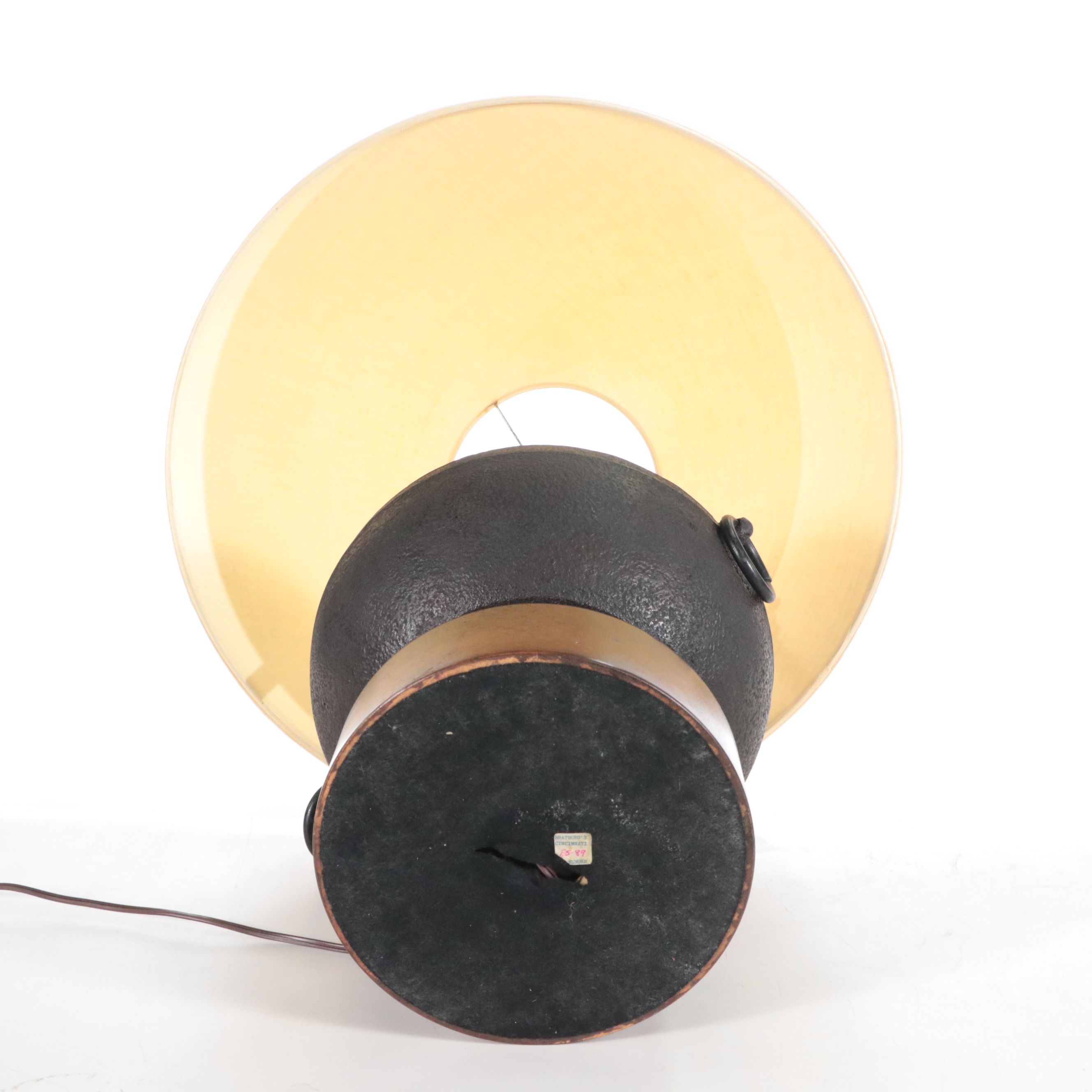 Japanese Cast Iron Hibachi Table Lamp, Mid to Late 20th Century