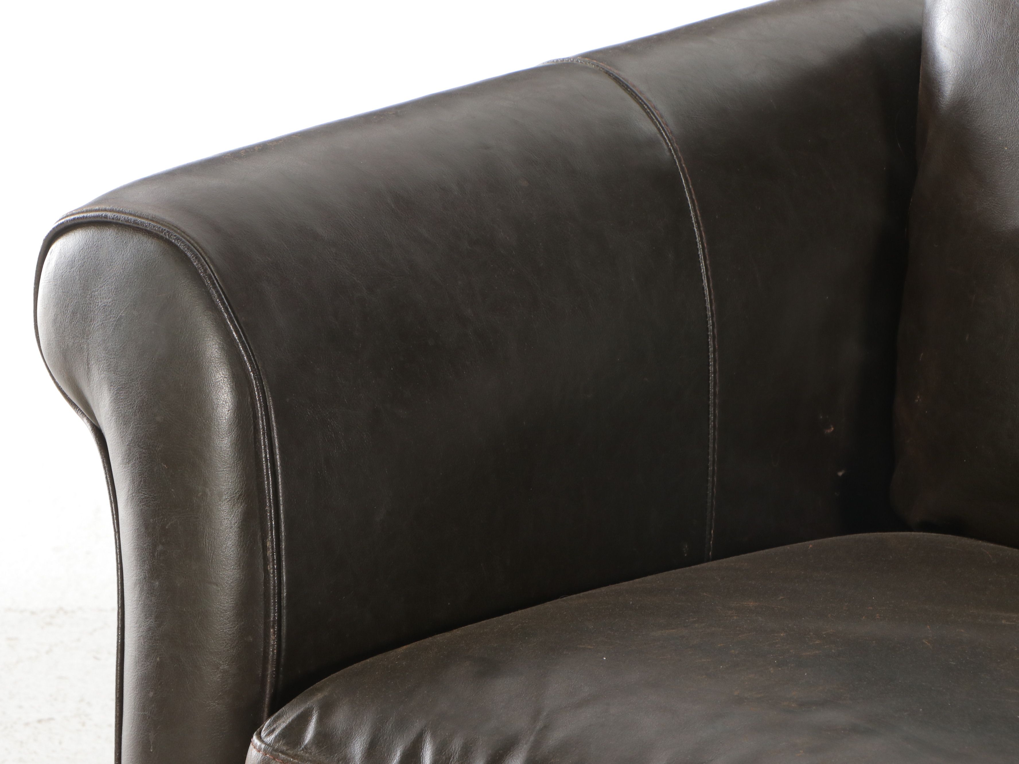 Italsofa Leather Upholstered Sofa, 21st Century