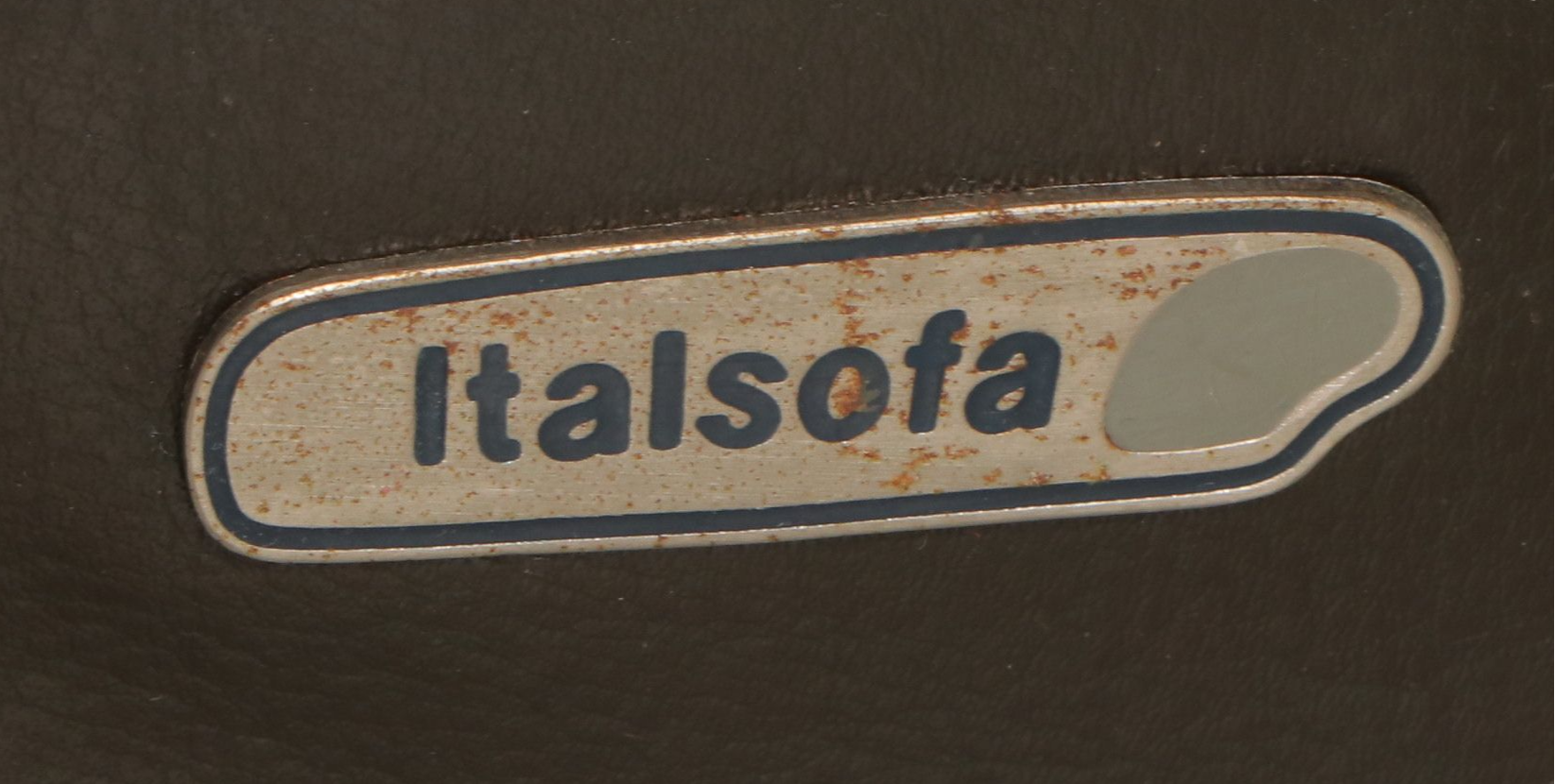 Italsofa Leather Upholstered Sofa, 21st Century