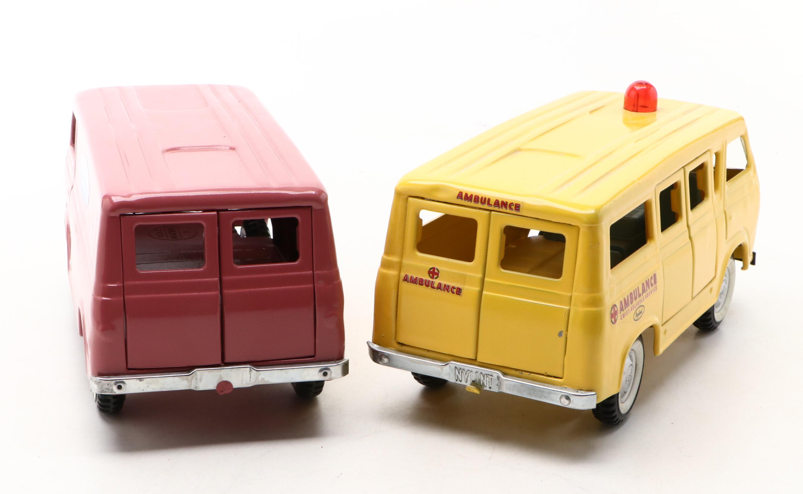 Nylint Pressed Steel Ford Econoline Van and Econoline Ambulance Van, Mid-20th C.