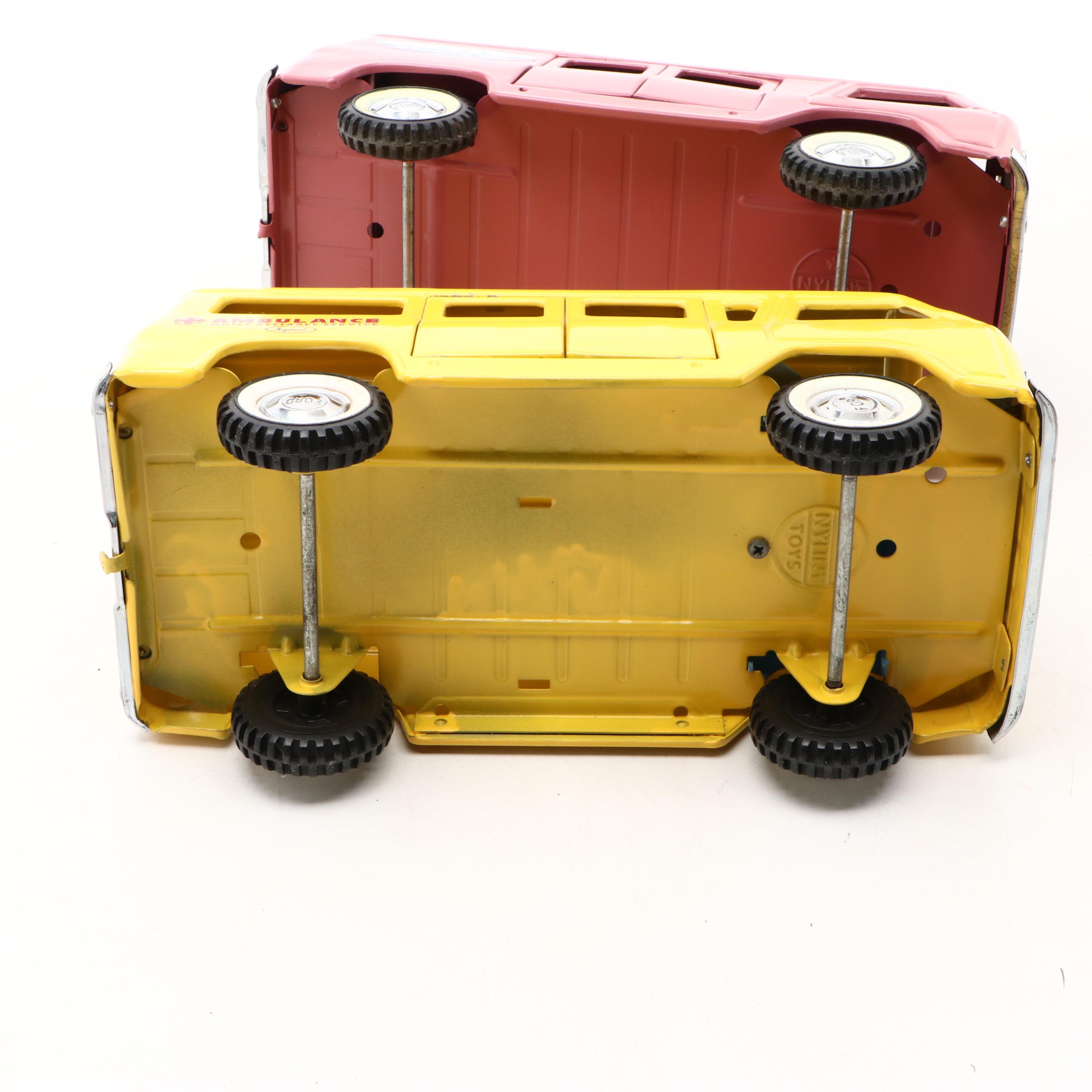 Nylint Pressed Steel Ford Econoline Van and Econoline Ambulance Van, Mid-20th C.