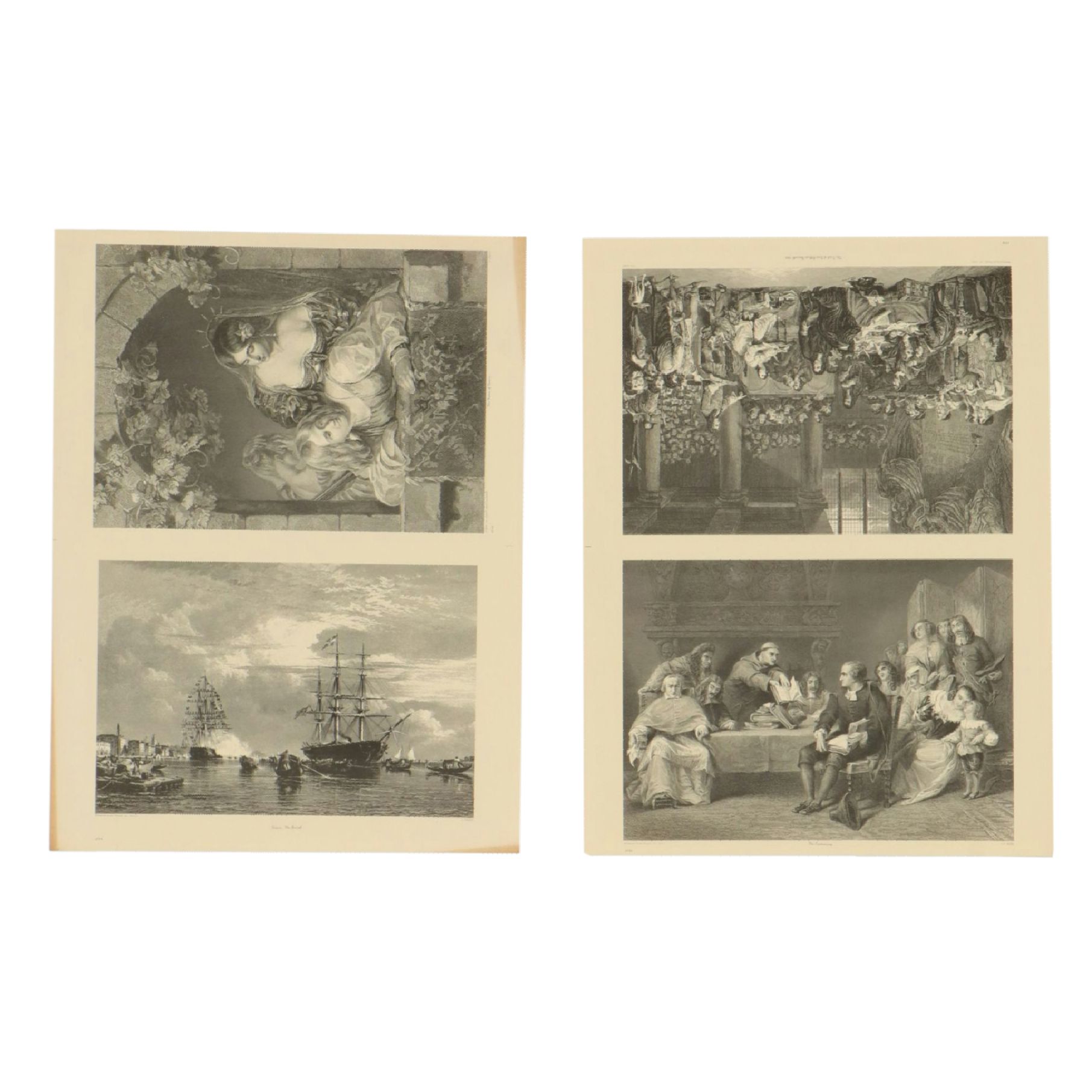 American Screen Process Uncut Lithograph Sheets with "Venice" & More, 1970