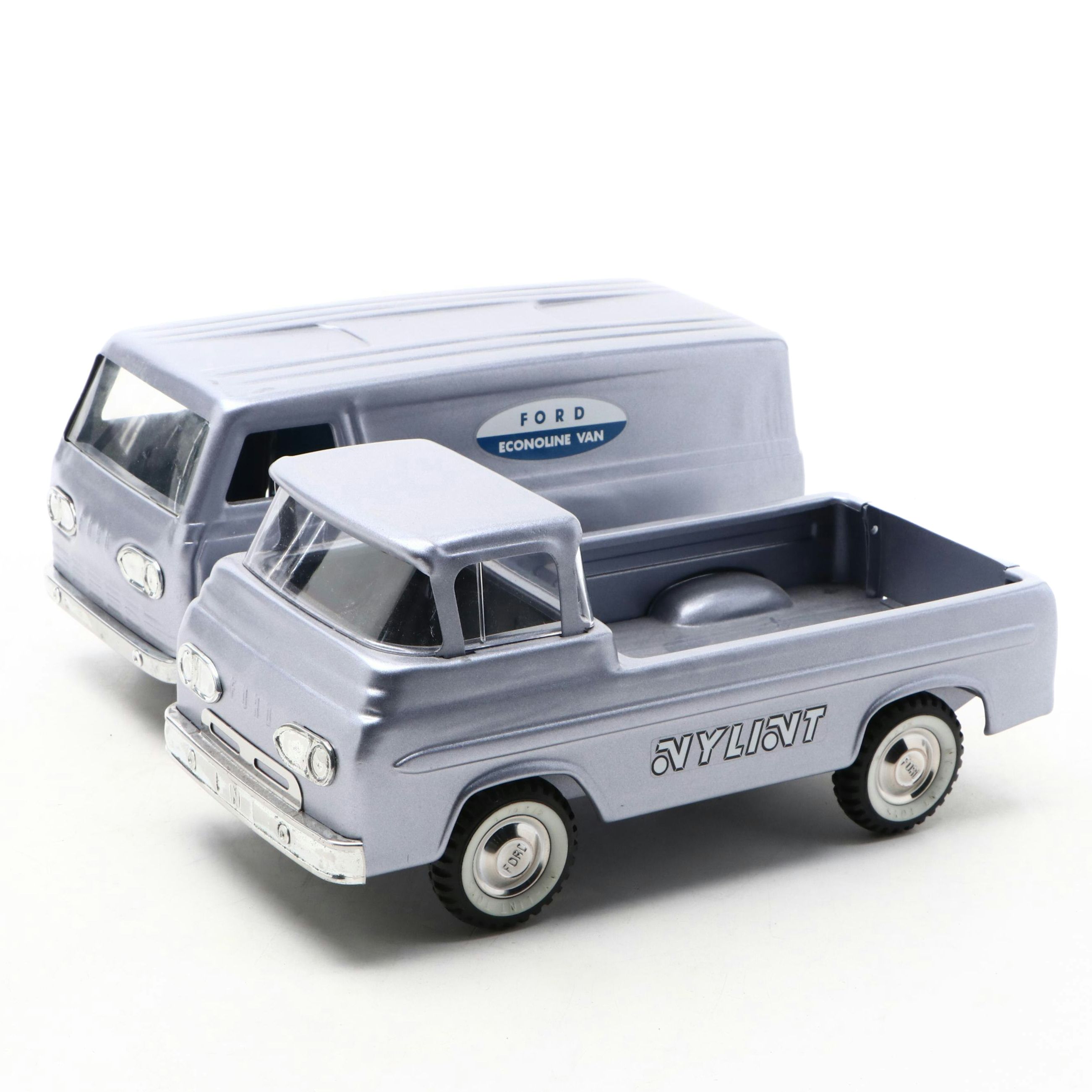 Nylint Pressed Steel Ford Econoline Van and Pickup Truck, Mid-20th Century