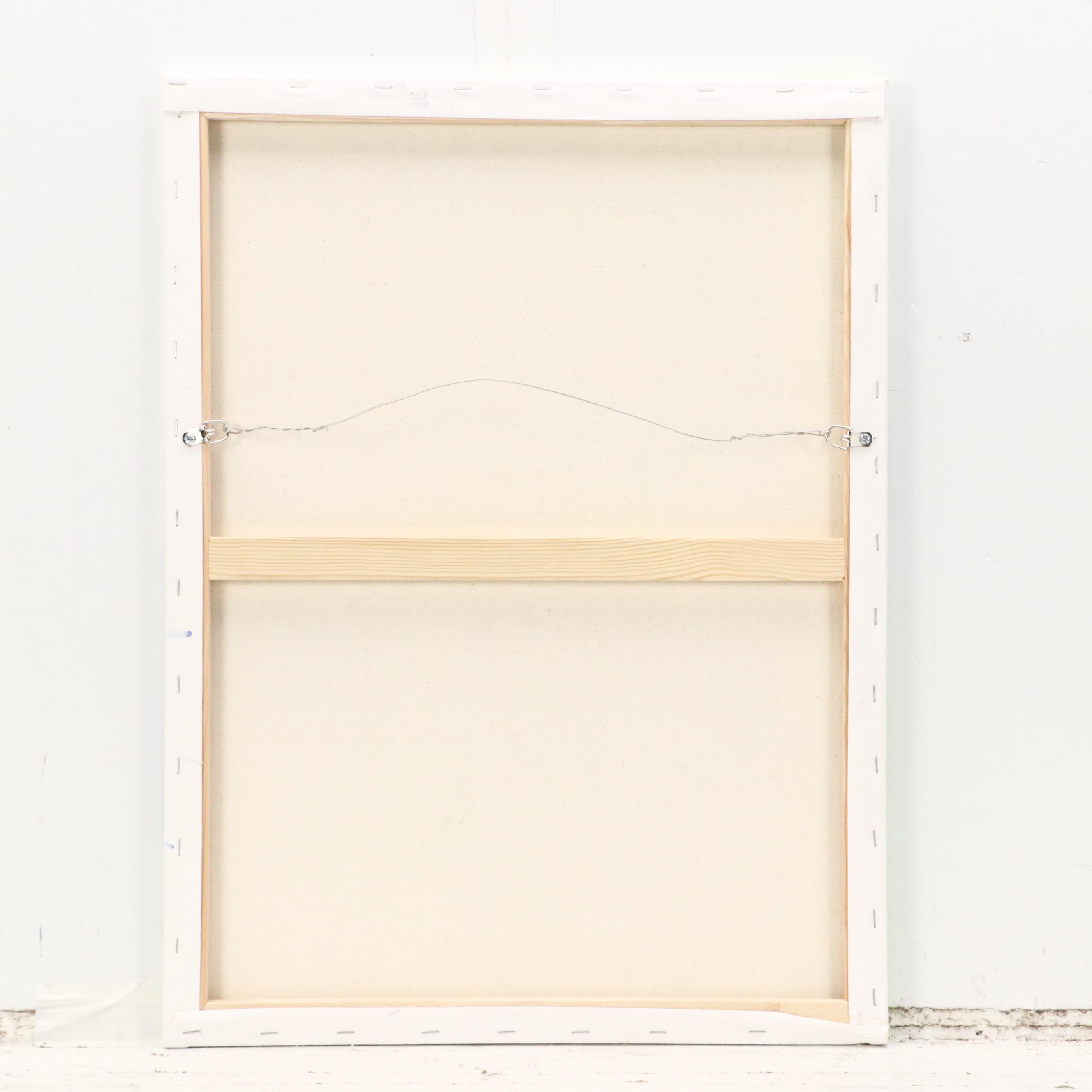 J. Popolin Abstract Acrylic Painting "Aerial," 21st Century