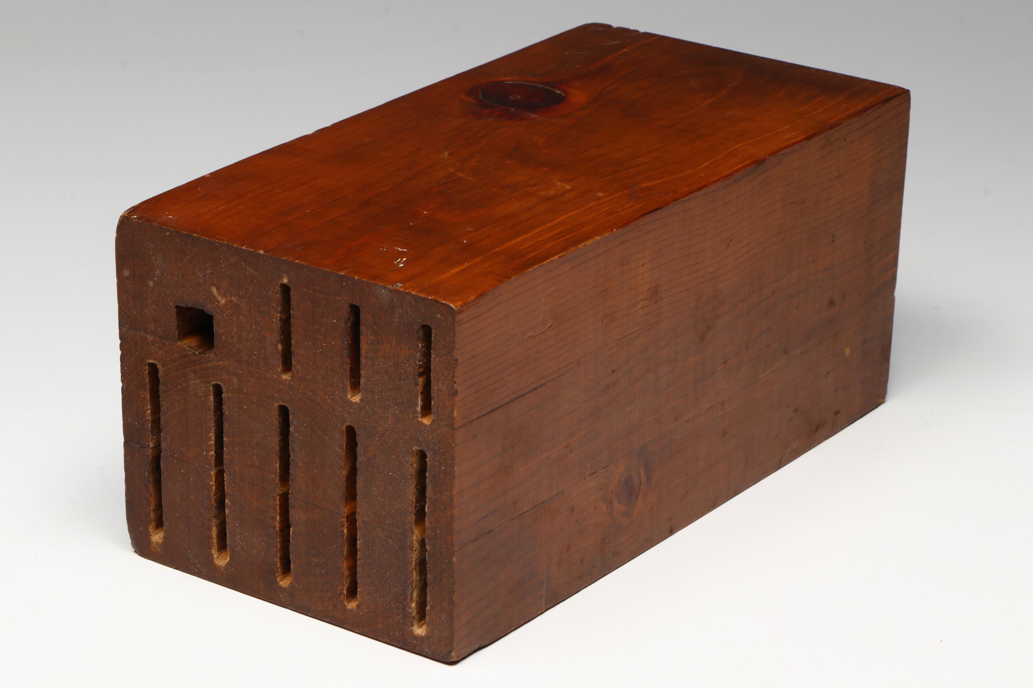 Vintage Fred Press "Circle" Tumblers with Ceramic Steins and Knife Block