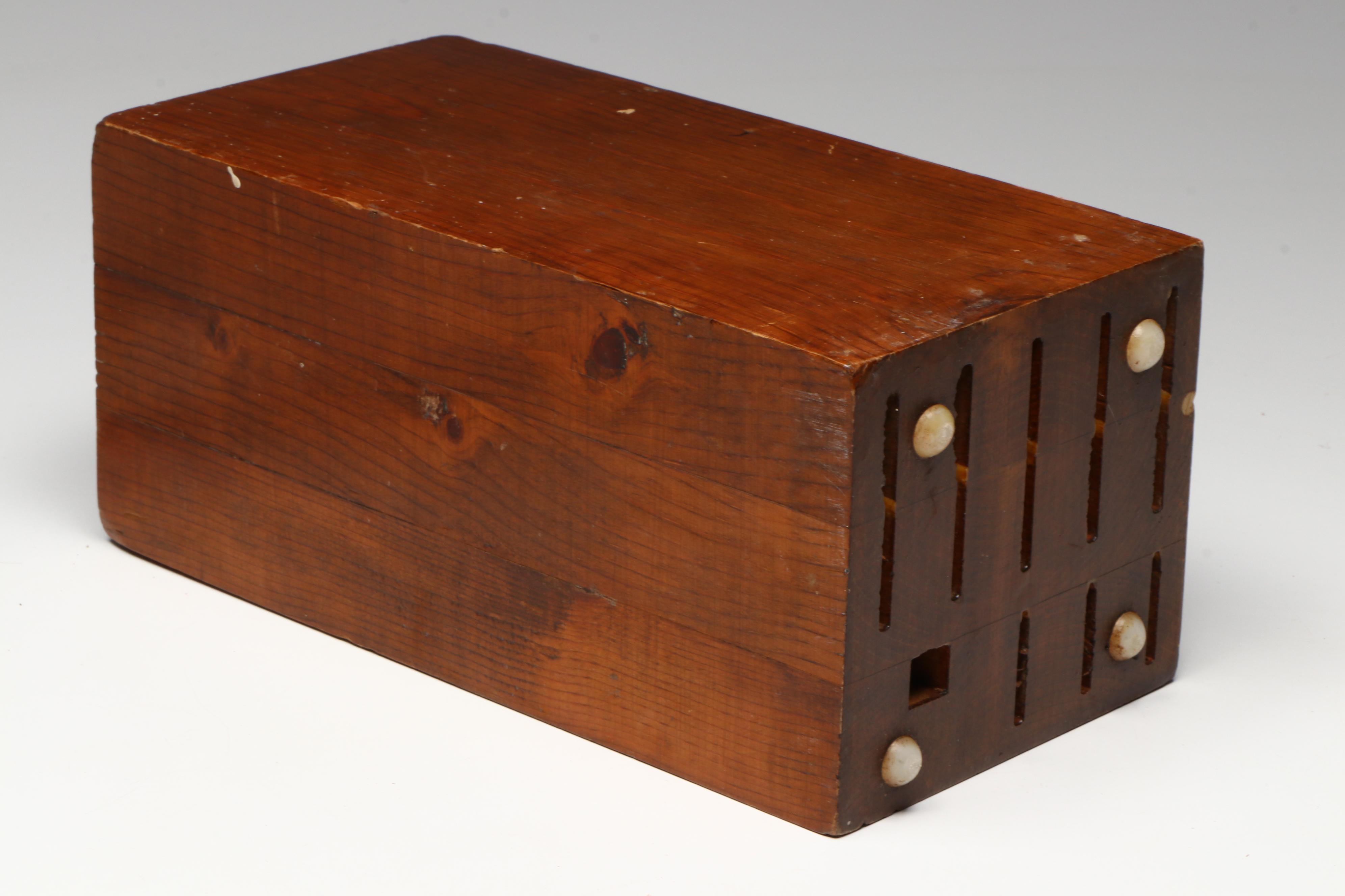 Vintage Fred Press "Circle" Tumblers with Ceramic Steins and Knife Block