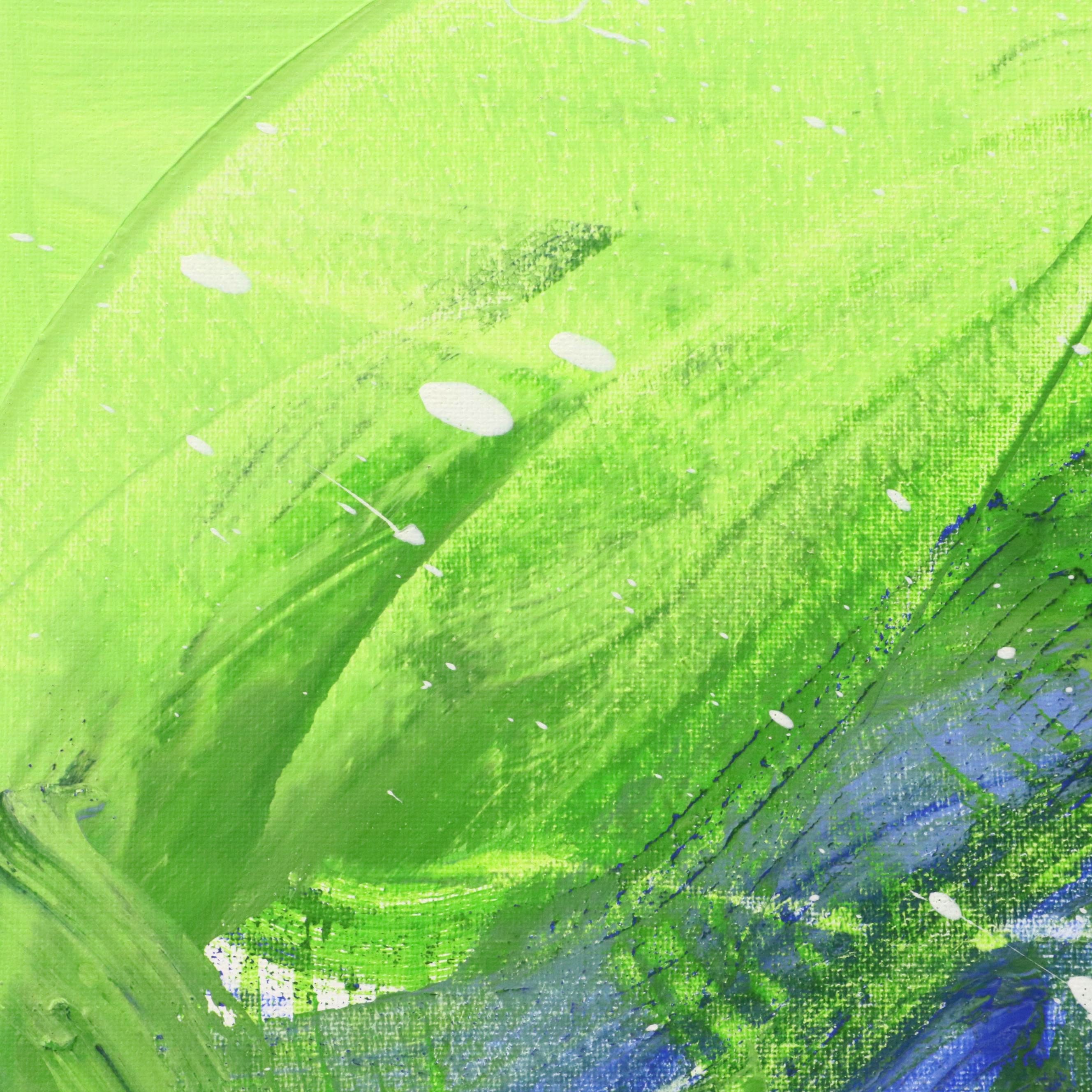 J. Popolin Abstract Acrylic Painting "Aerial," 21st Century