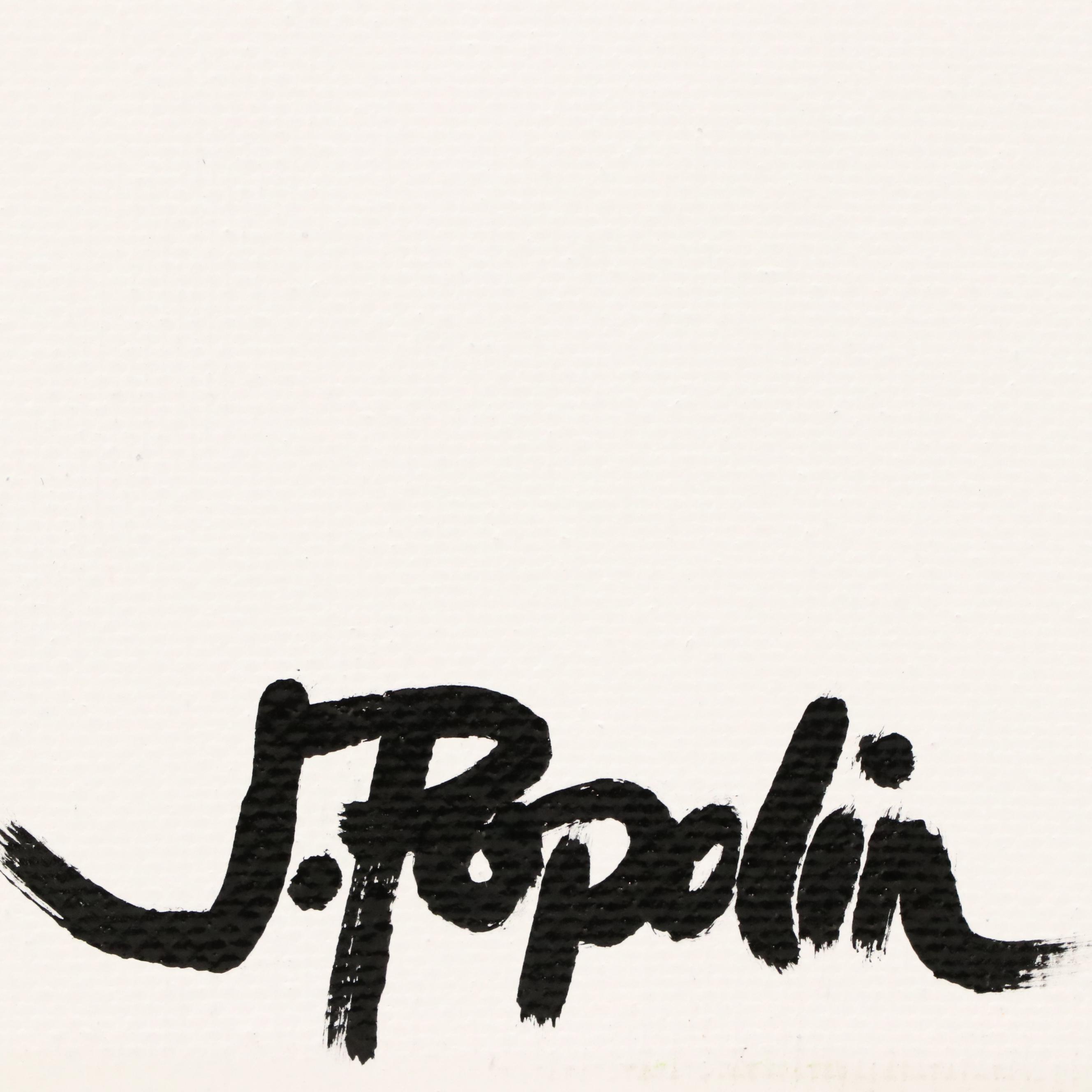 J. Popolin Acrylic Painting "Domino," 21st Century