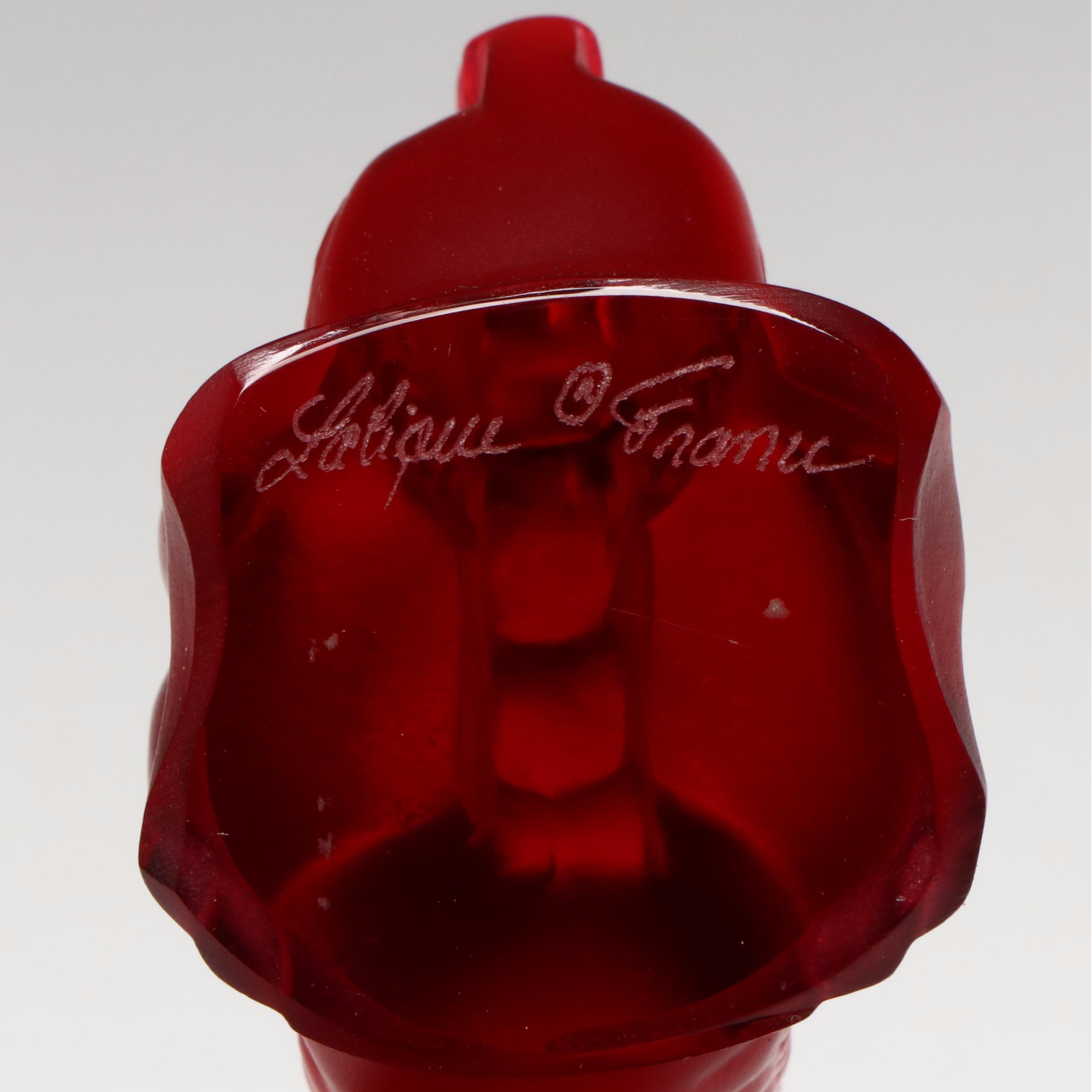 Lalique "Dragon" Red Crystal Figurine