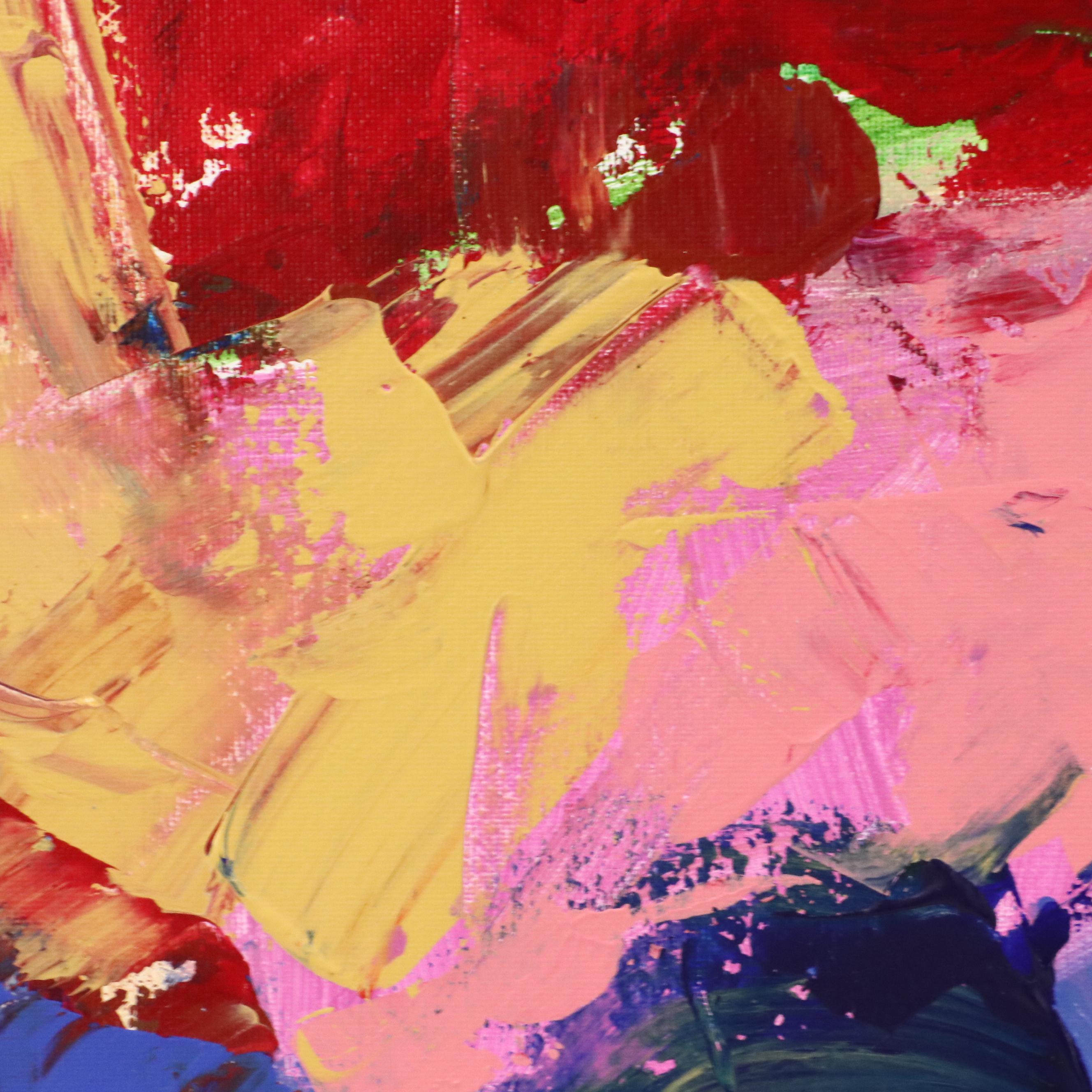 Robbie Kemper Abstract Acrylic Painting "Ochre Cliff," 21st Century