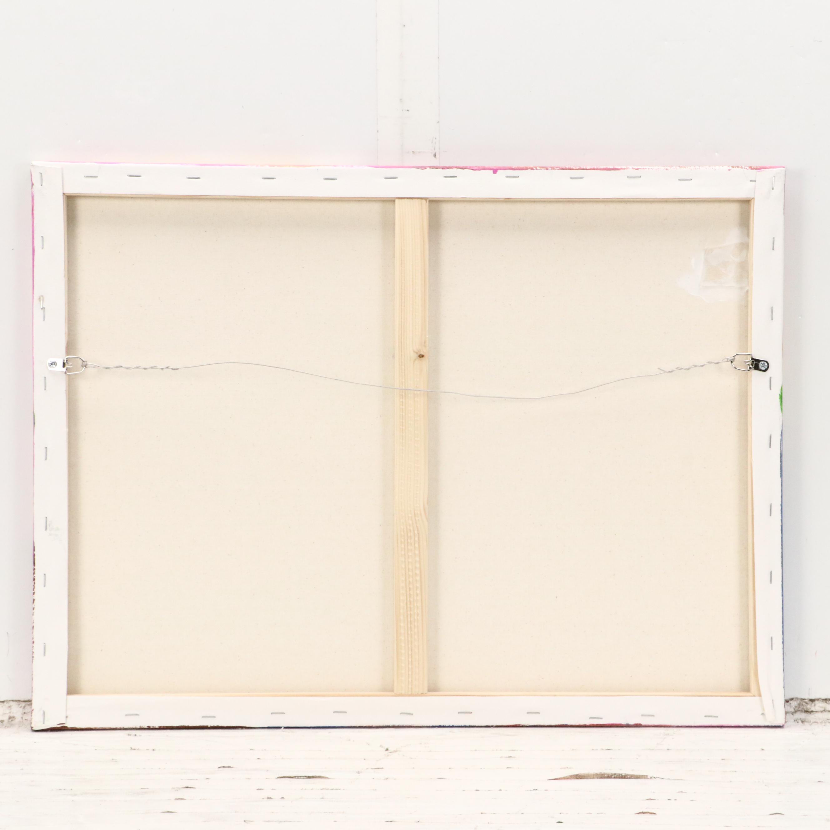 Robbie Kemper Abstract Acrylic Painting "Ochre Cliff," 21st Century