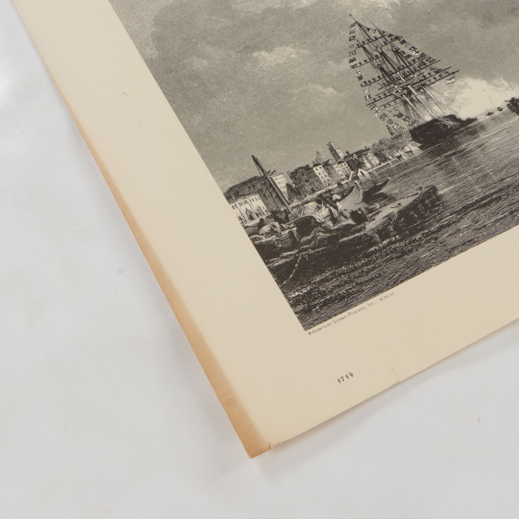 American Screen Process Uncut Lithograph Sheets with "Venice" & More, 1970