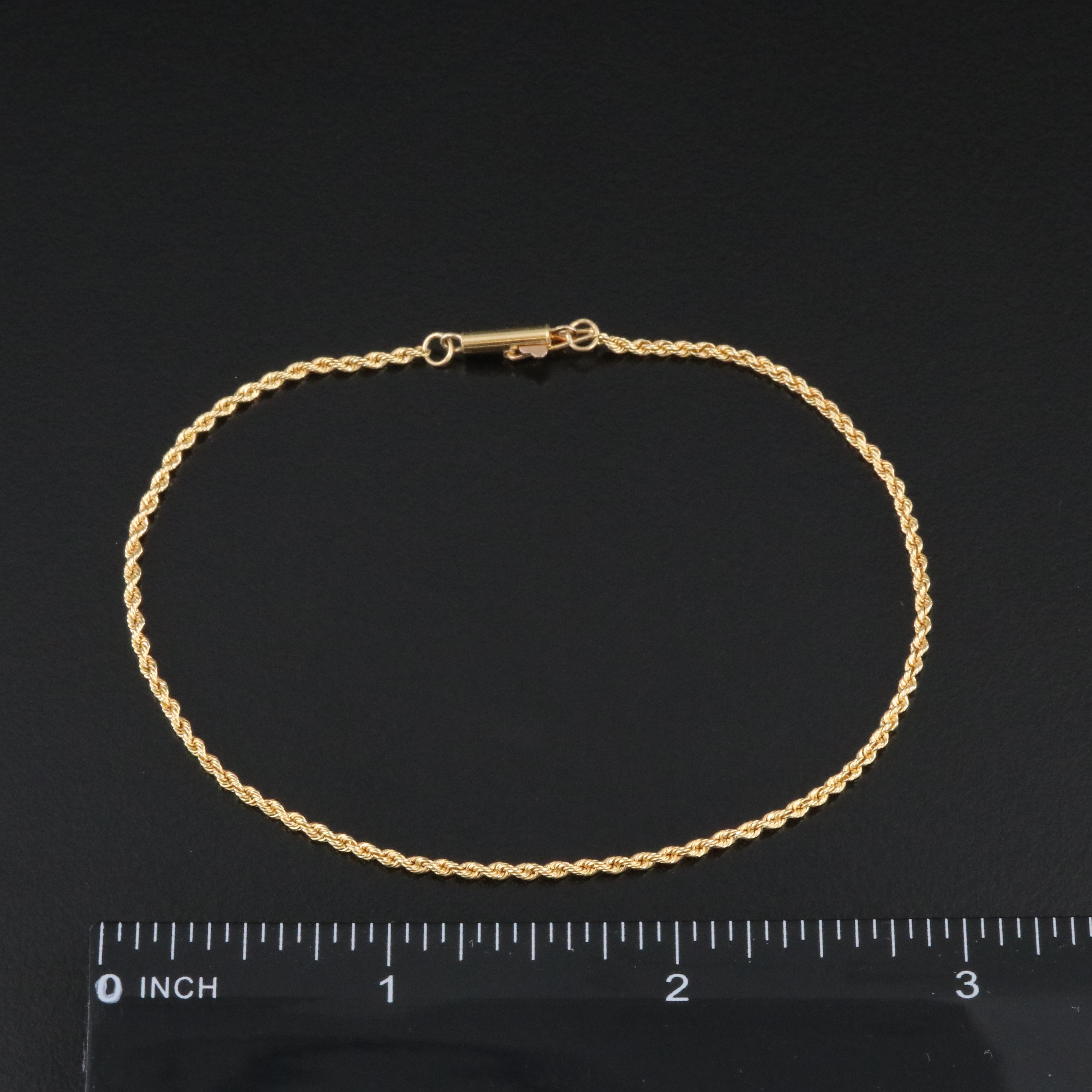 18K Braided Chain Anklet