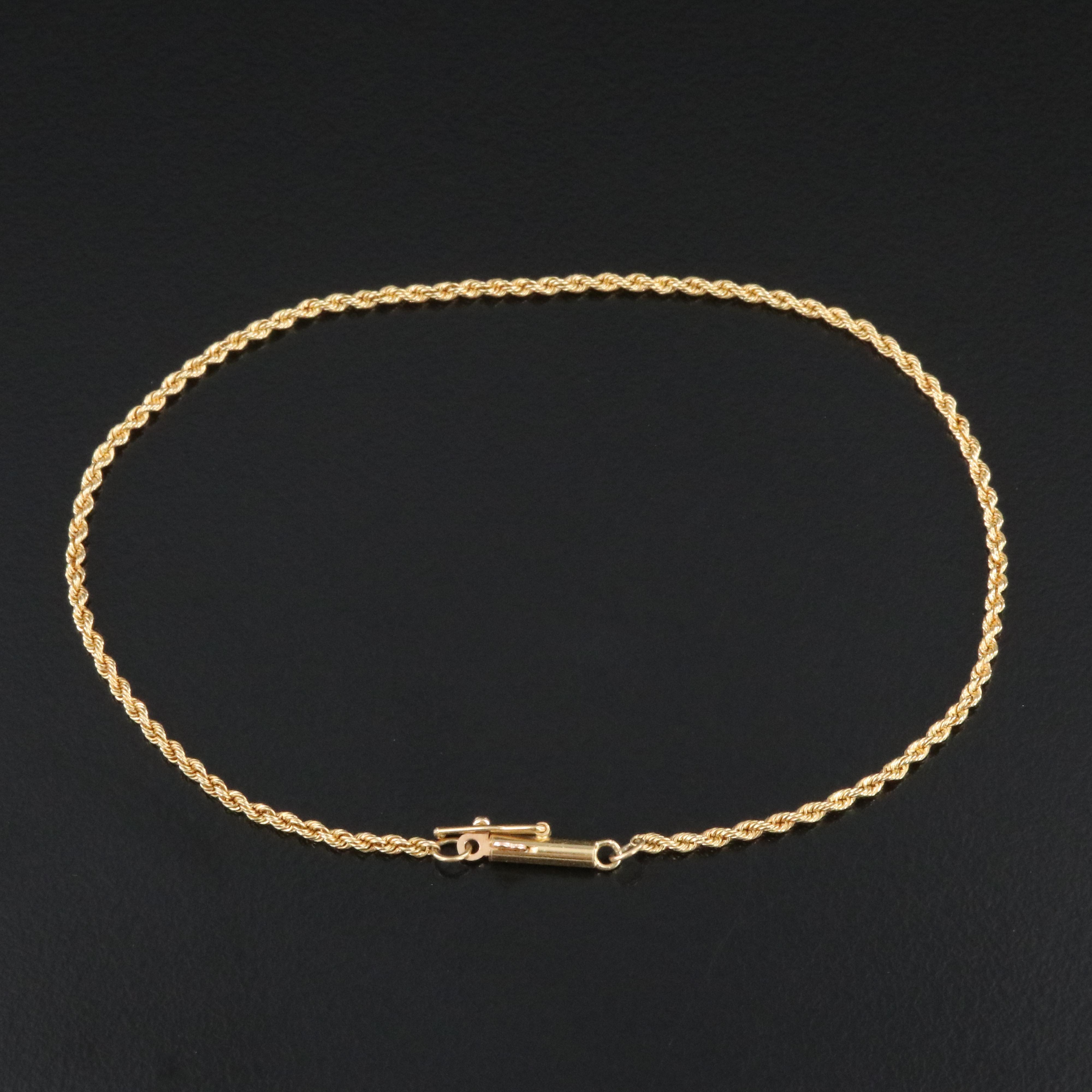 18K Braided Chain Anklet