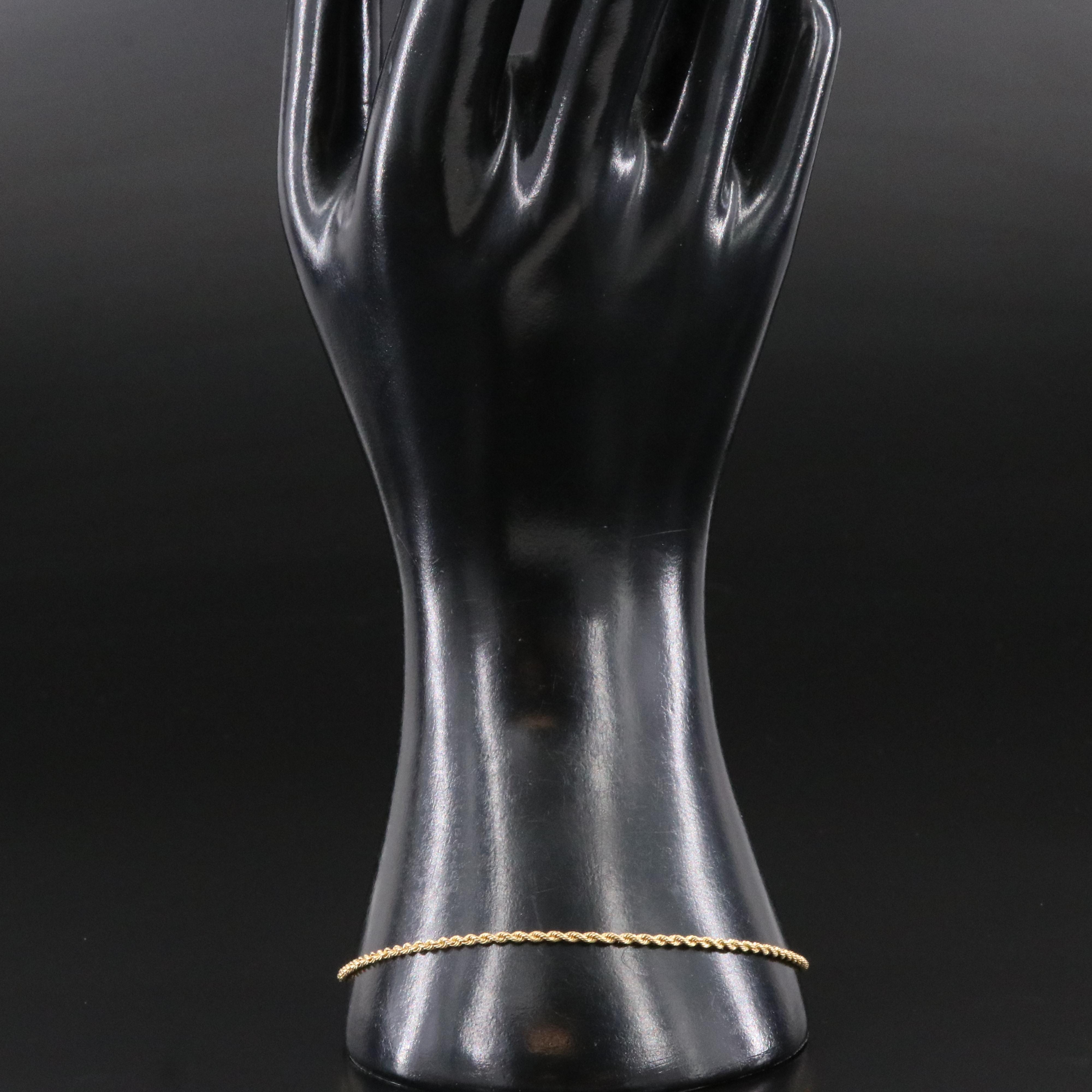 18K Braided Chain Anklet