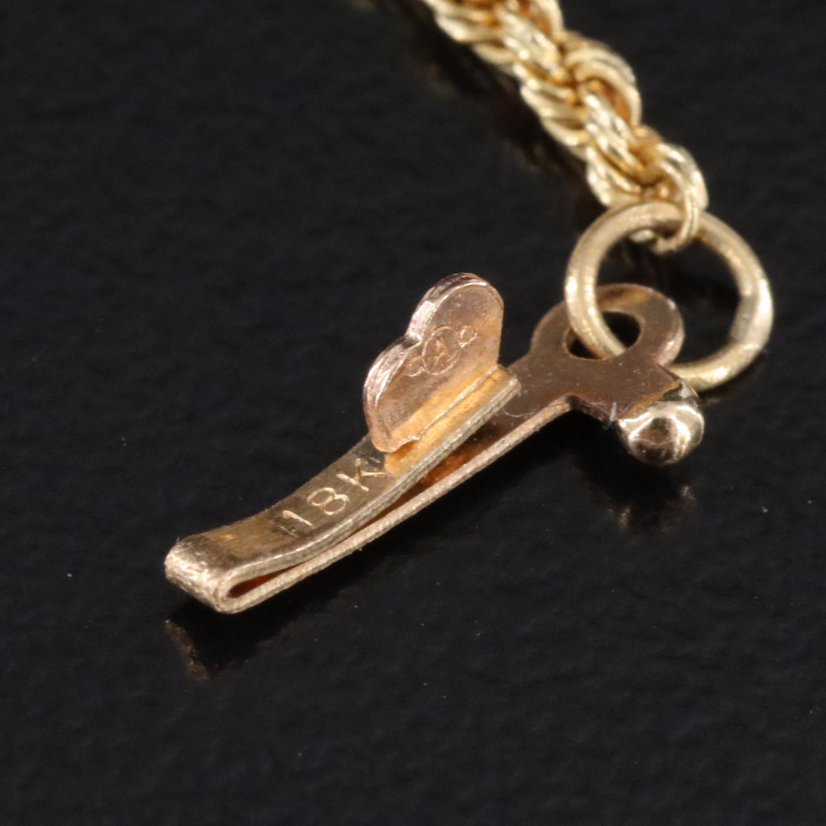 18K Braided Chain Anklet