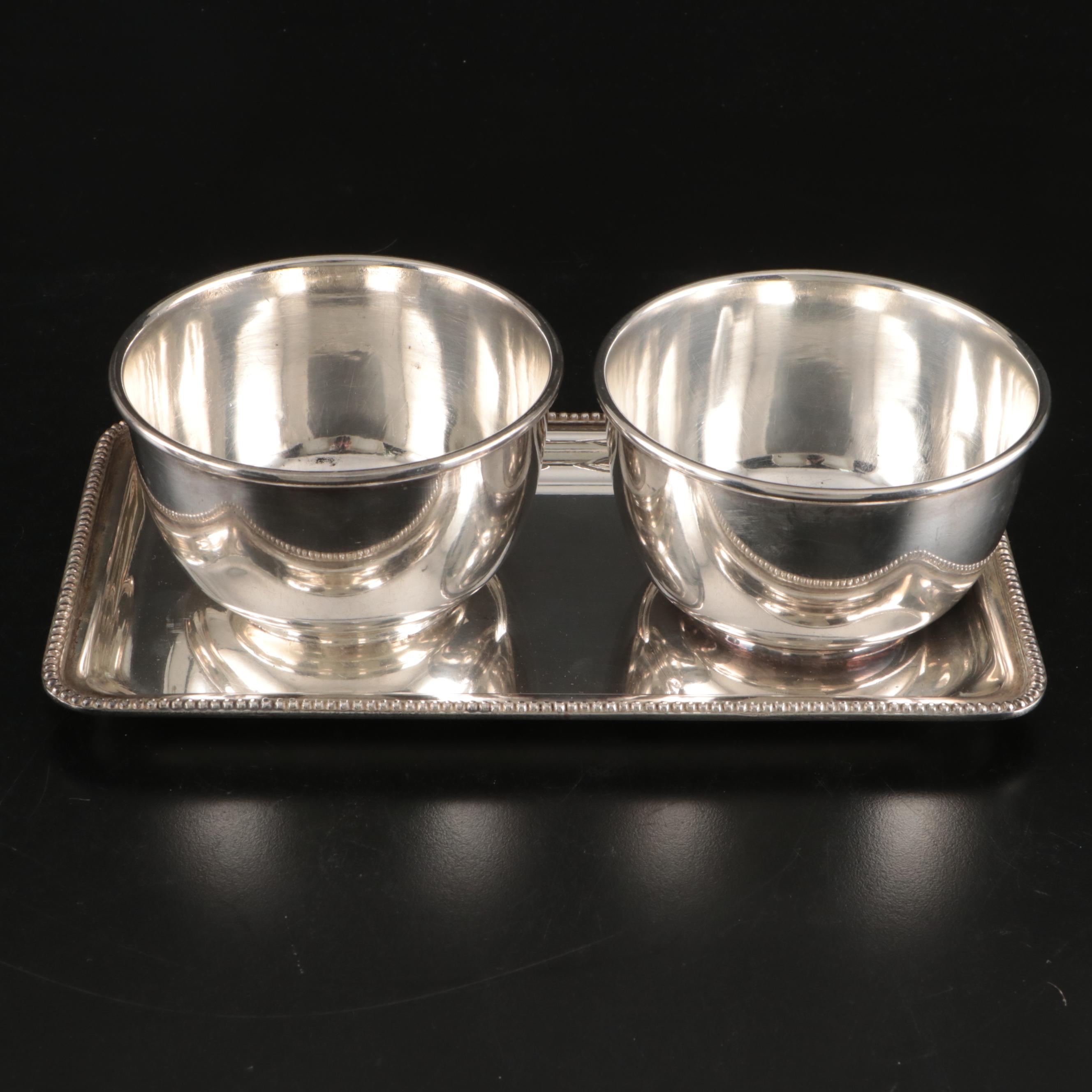 Gorham Silver Plate Tray, Academy Silver Plate Pitcher, and More Serveware