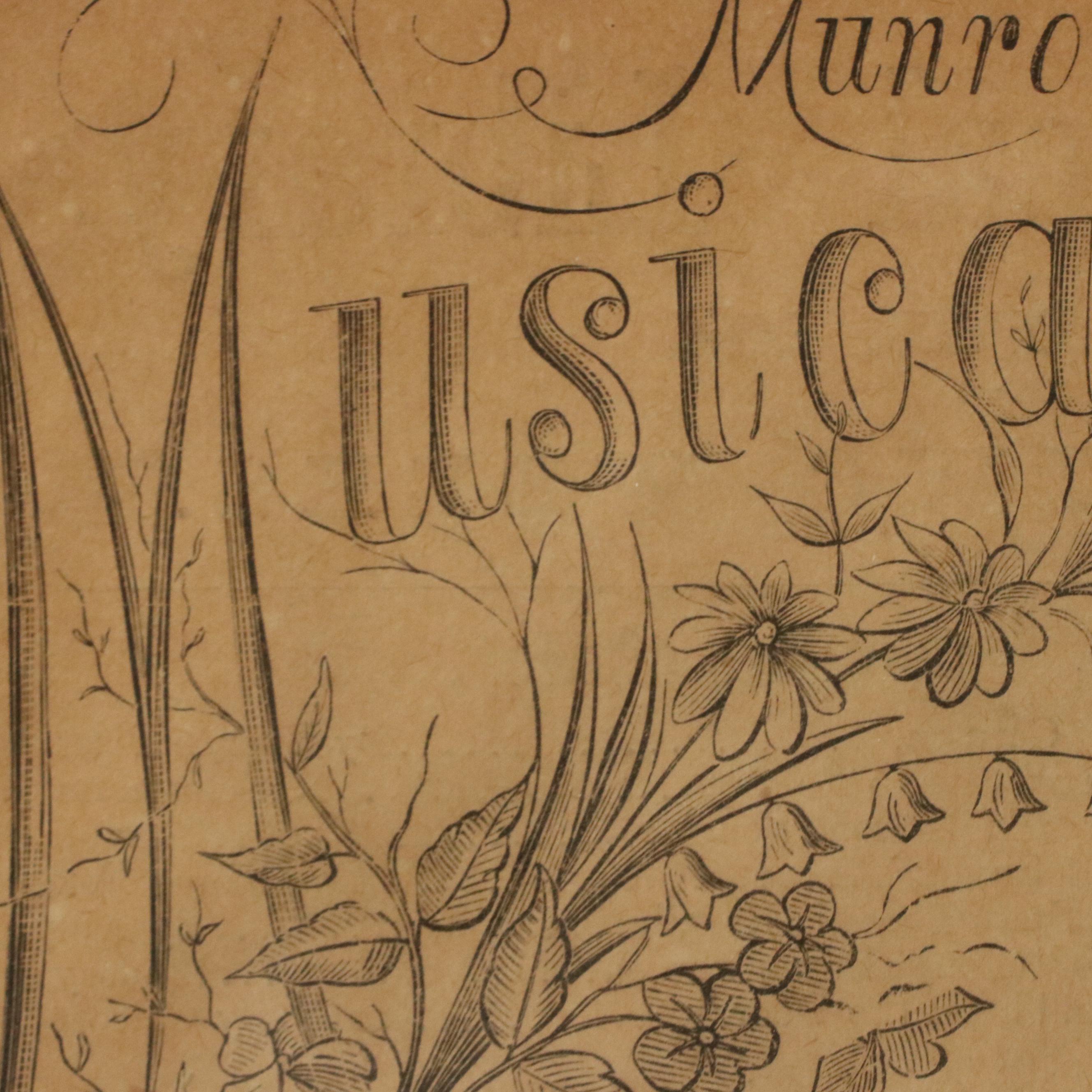 Norman L. Munro "Munro's 10 Cent Musical Library" Cover, 19th Century