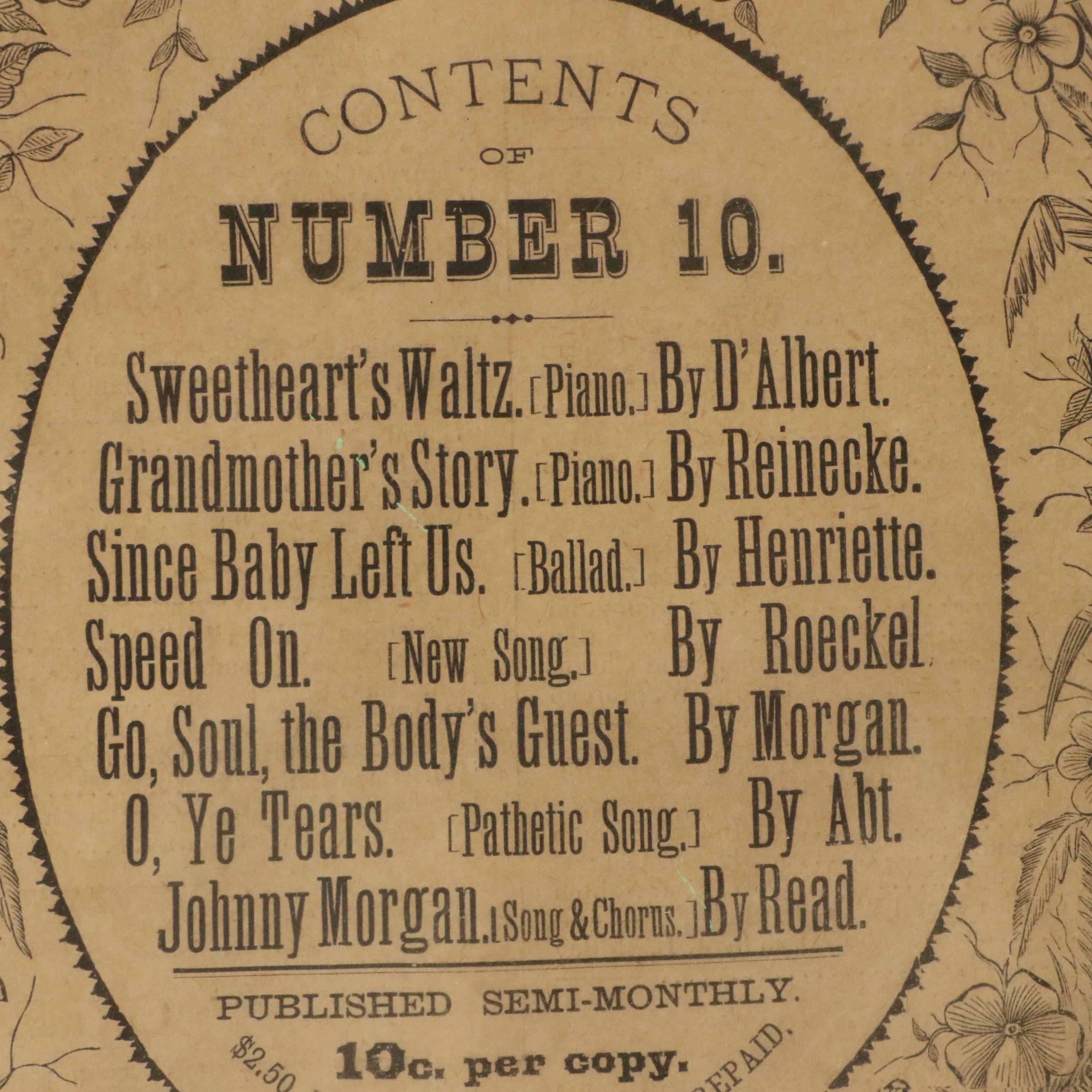 Norman L. Munro "Munro's 10 Cent Musical Library" Cover, 19th Century