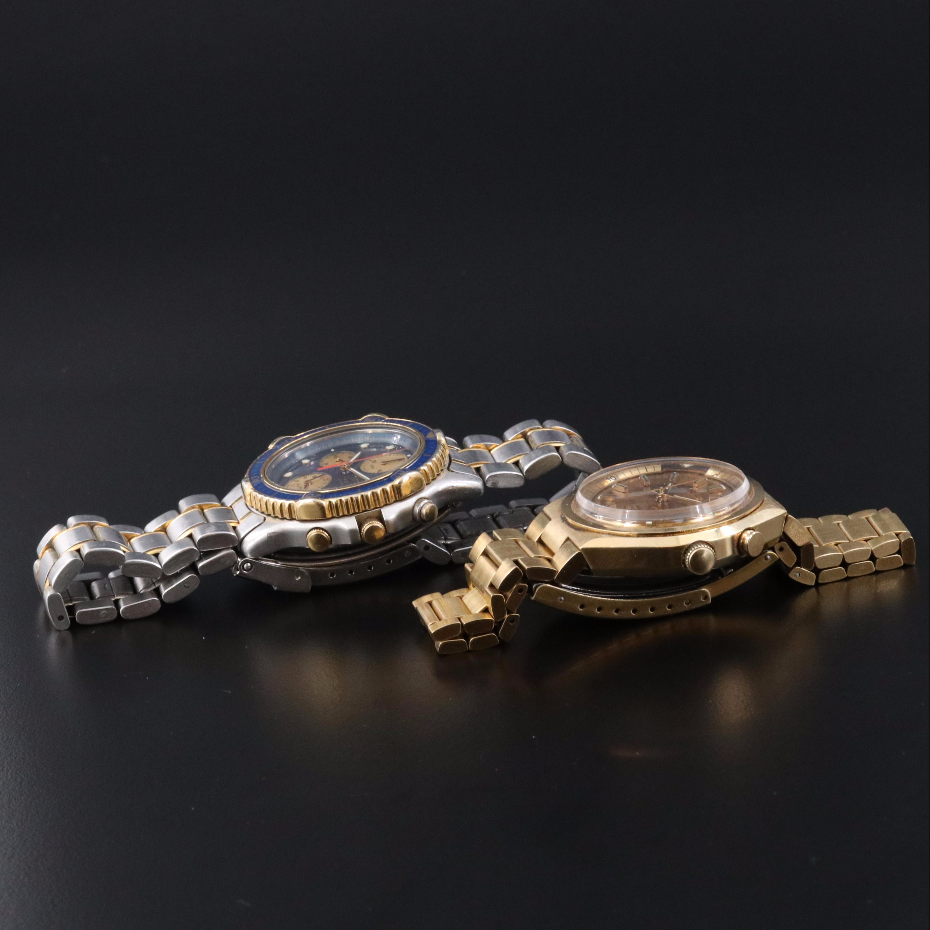 Seiko Quartz Chronograph Sport 150 and Seiko Bell-Matic Stem Wind Watches